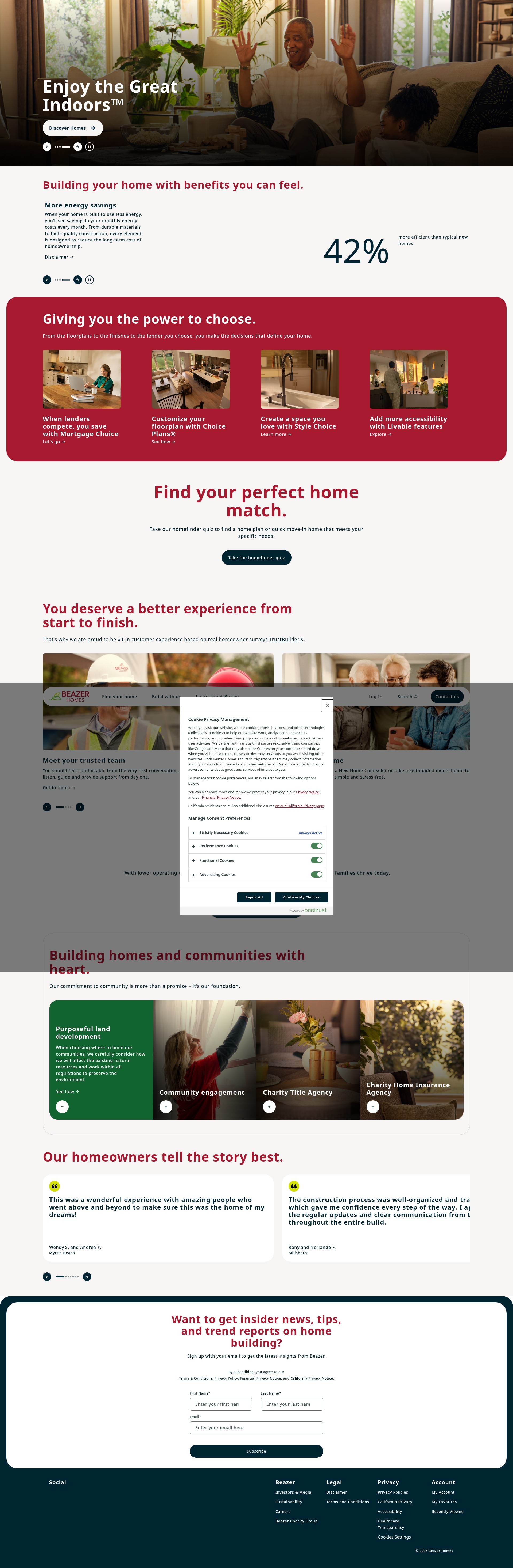 Screenshot of beazer.com
