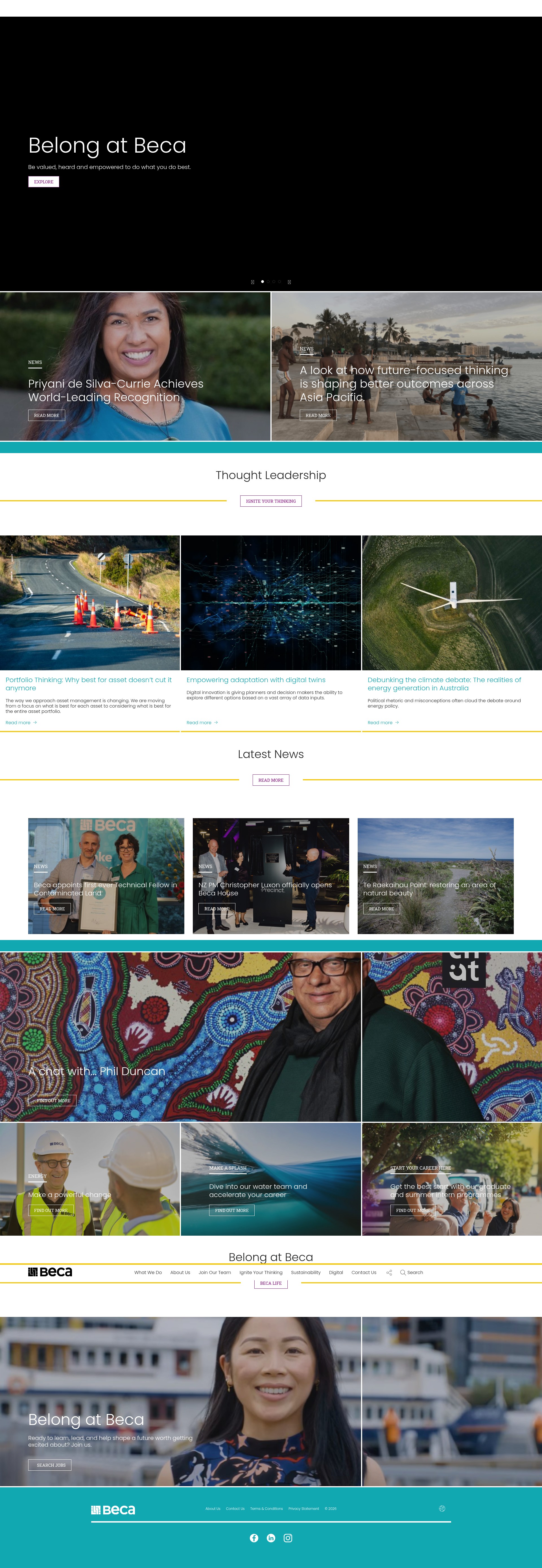 Screenshot of beca.com