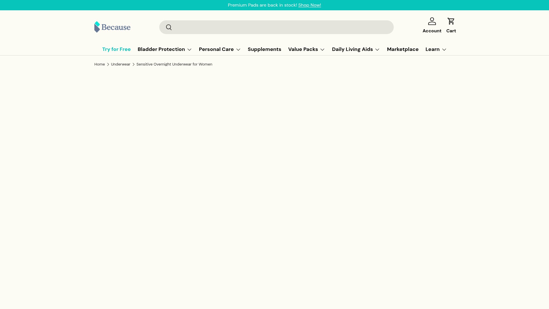 Screenshot of becausemarket.com