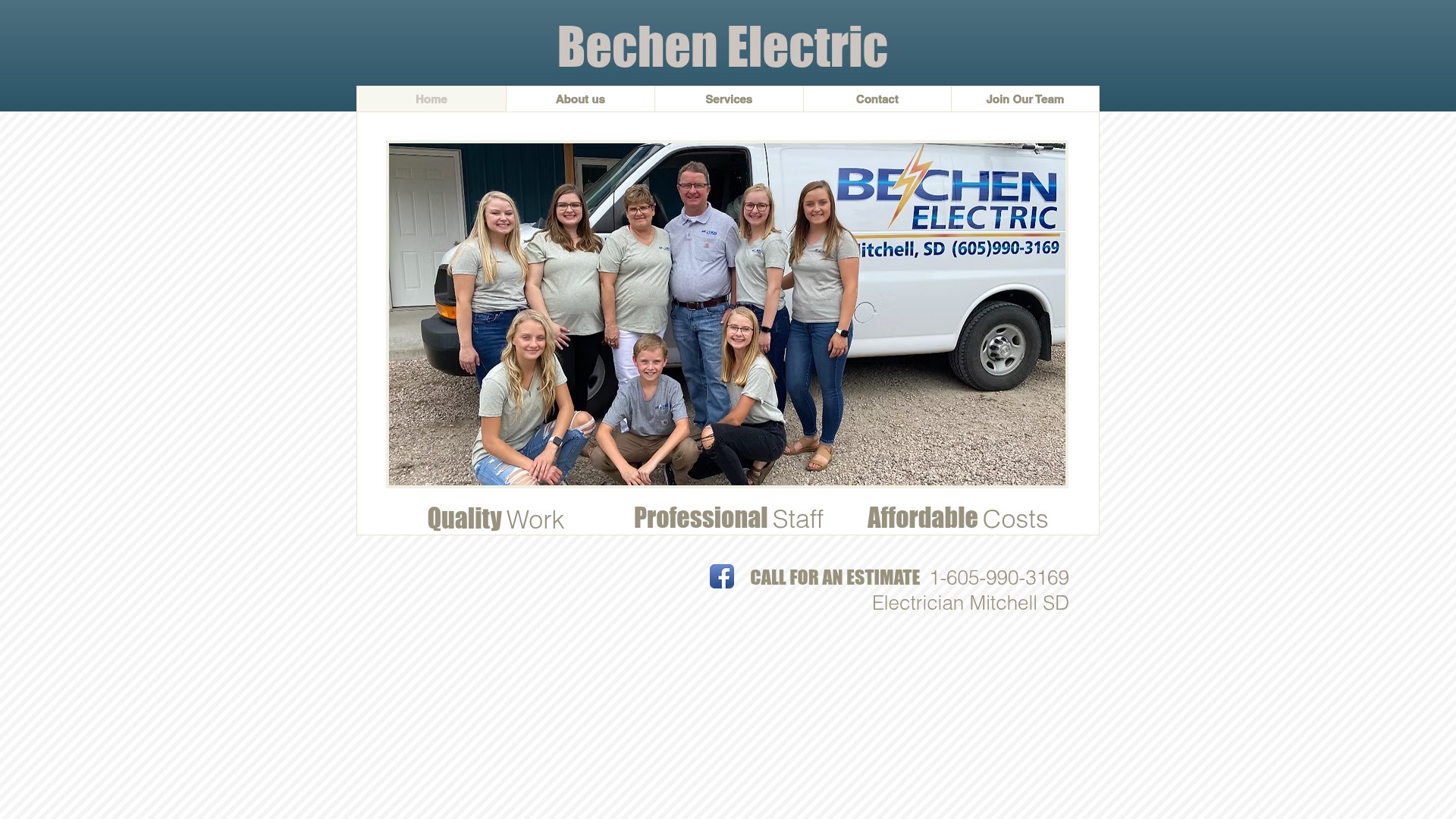 Screenshot of bechenelectricmitchell.com