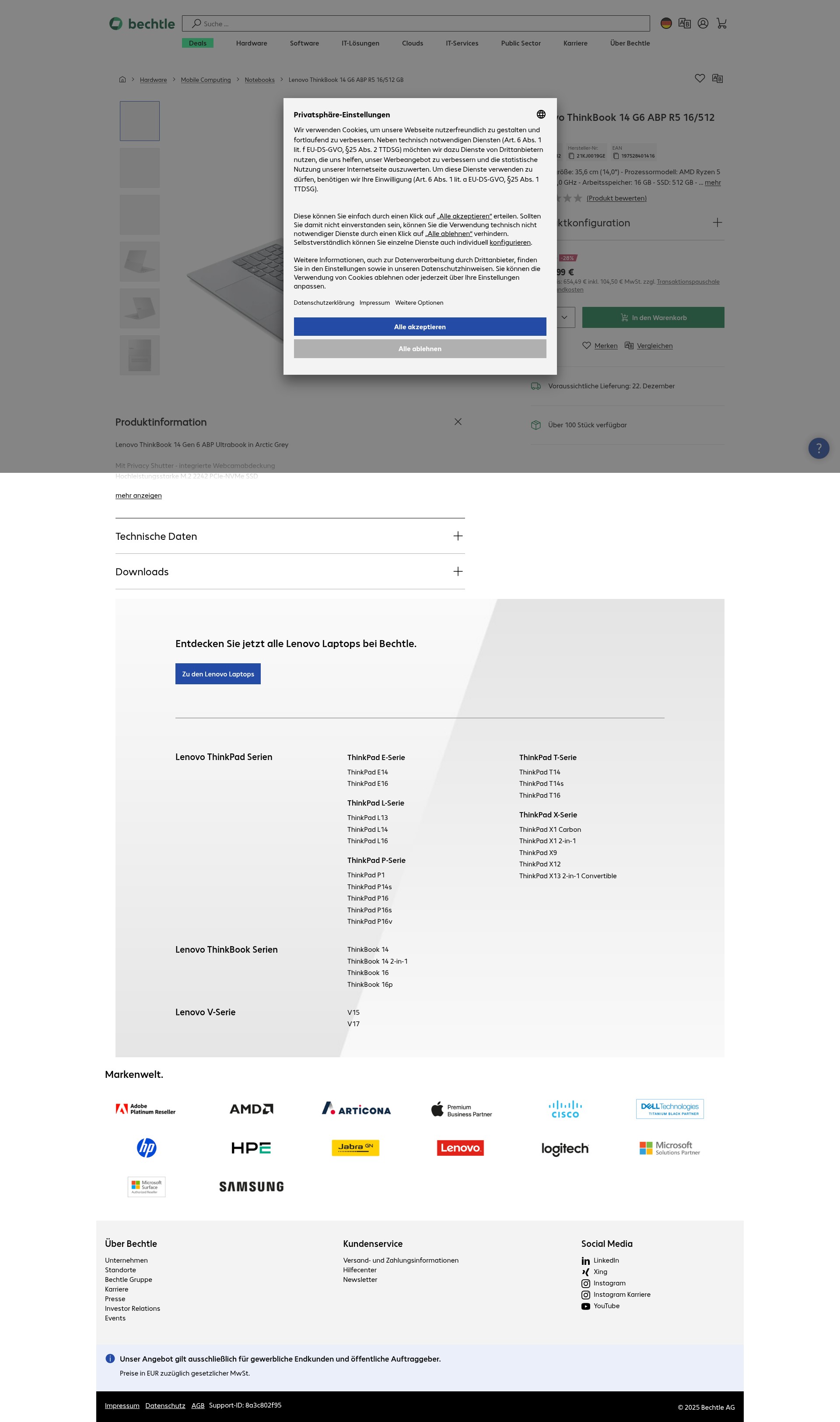 Screenshot of bechtle.com