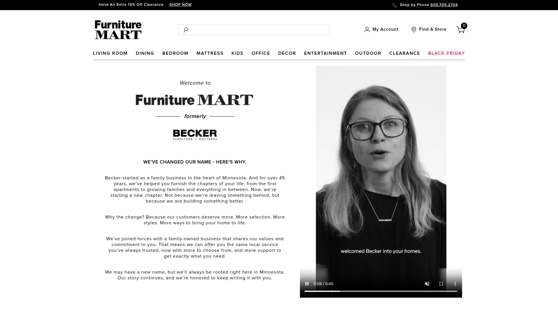 Screenshot of beckerfurnitureworld.com
