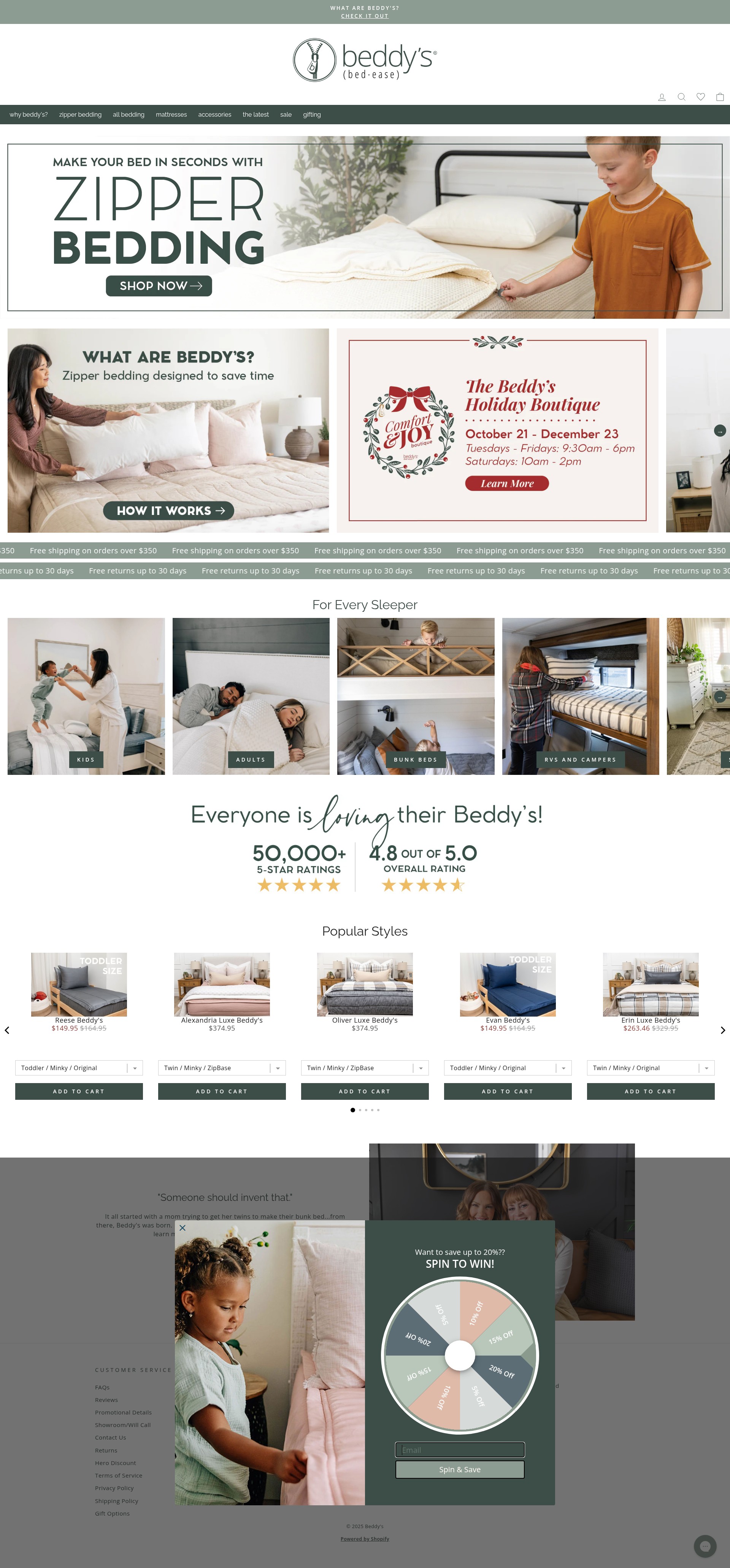 Screenshot of beddys.com