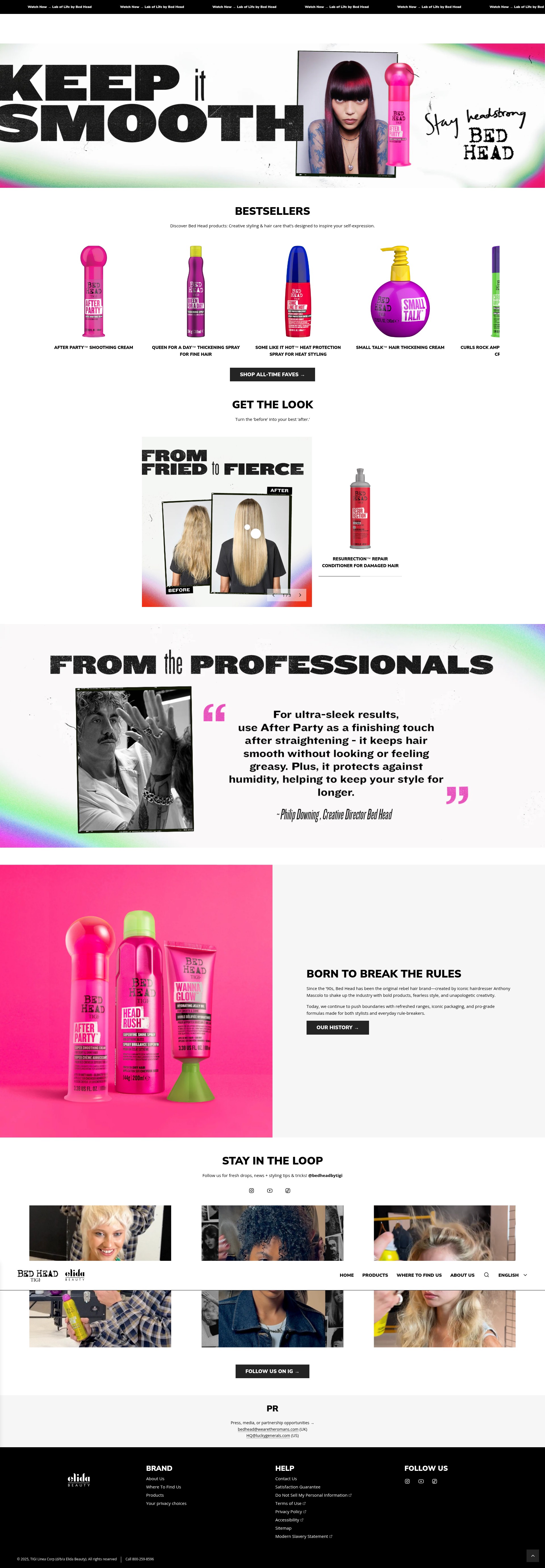 Screenshot of bedhead.com