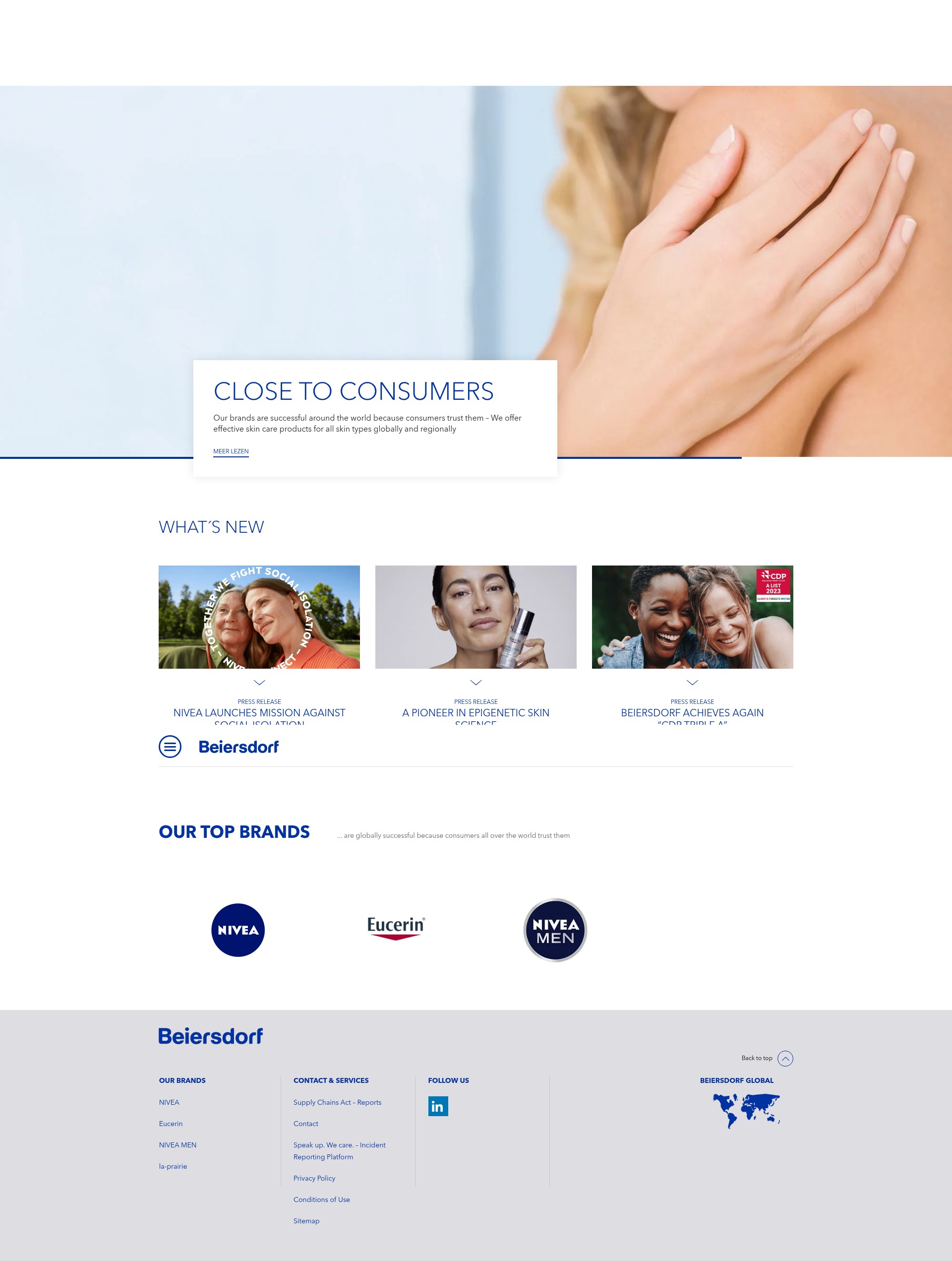 Screenshot of beiersdorf.ca