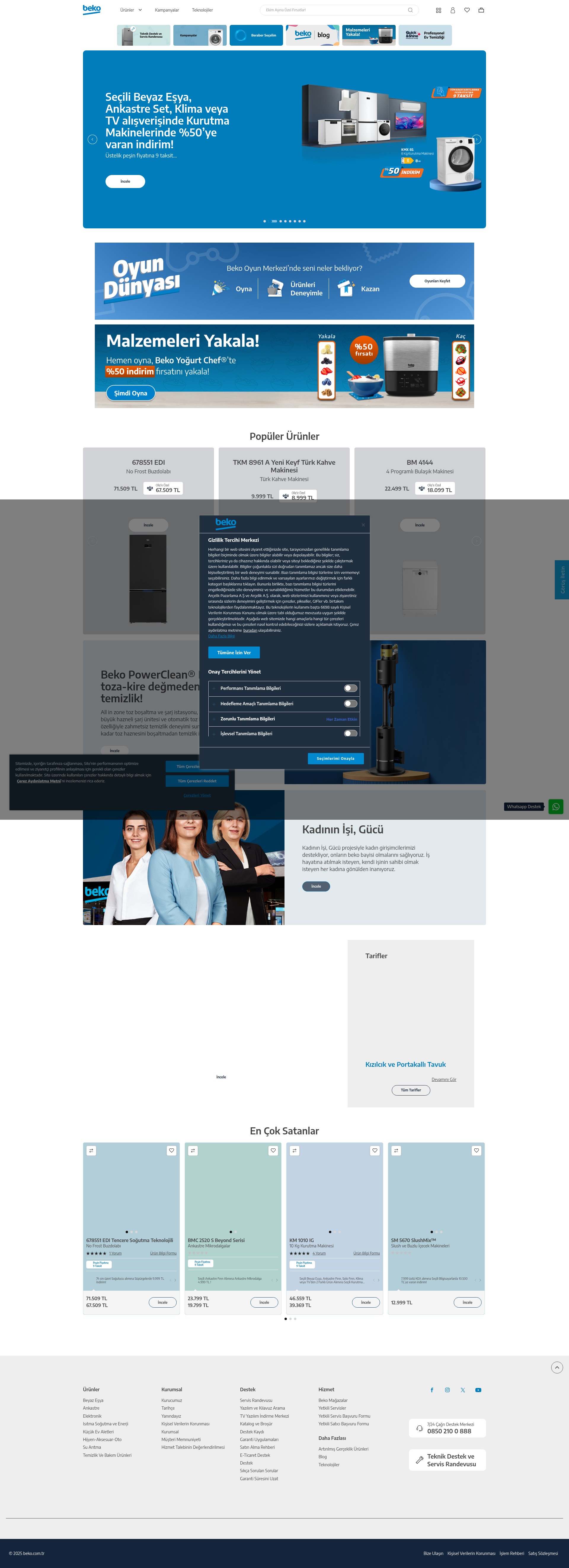 Screenshot of beko.com.tr