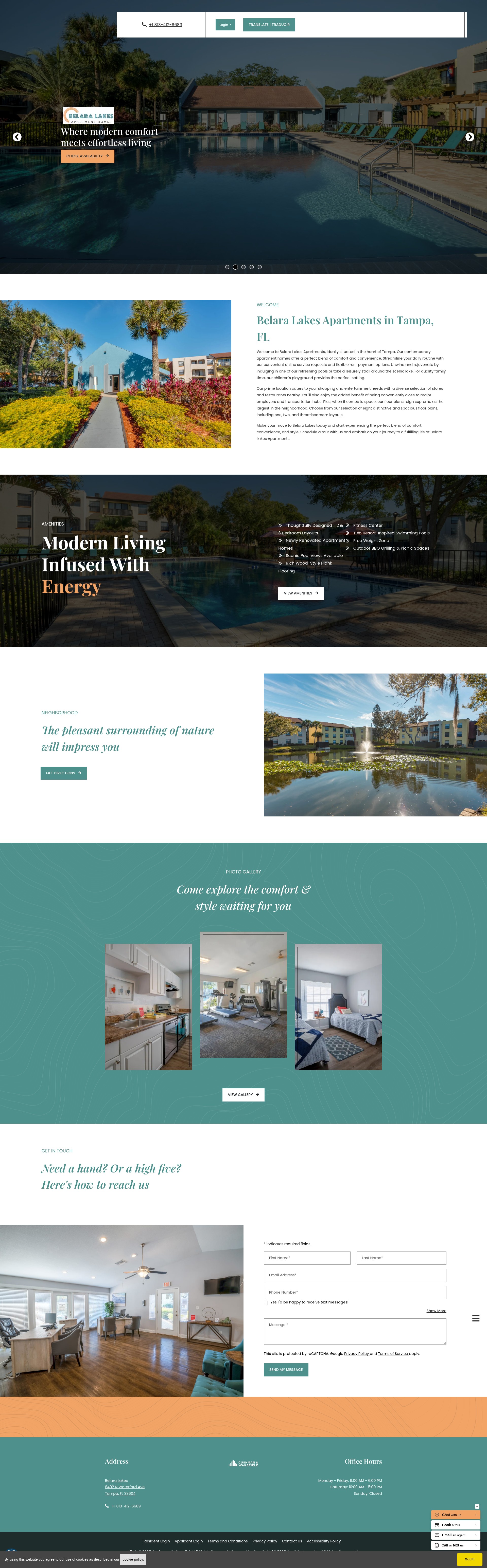 Screenshot of belaralakesapartments.com