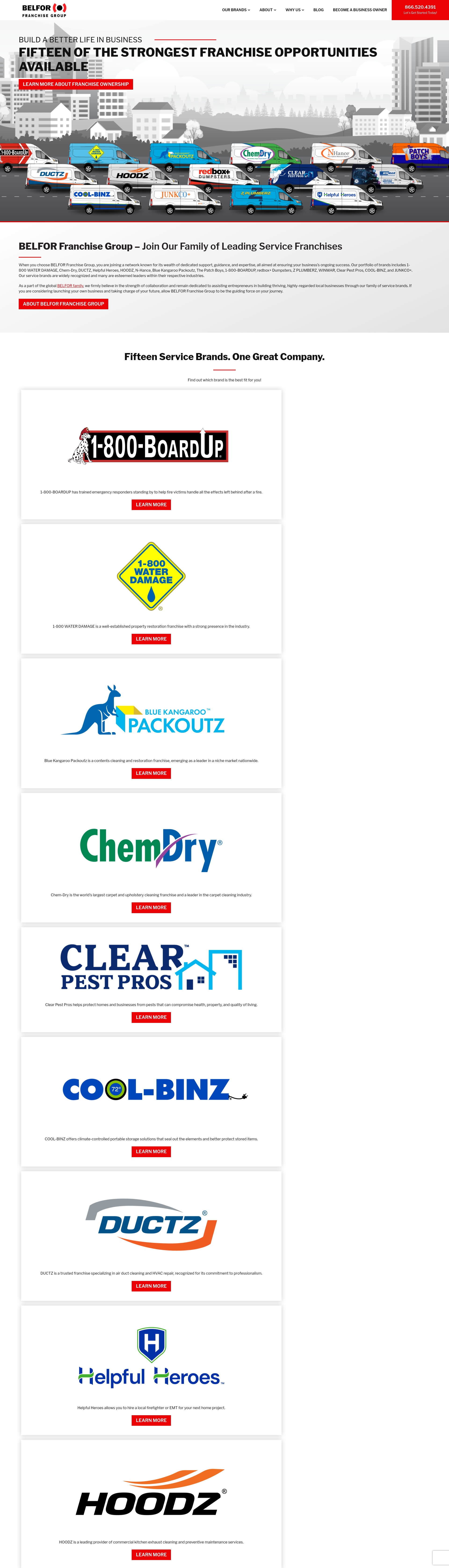 Screenshot of belforfranchisegroup.com
