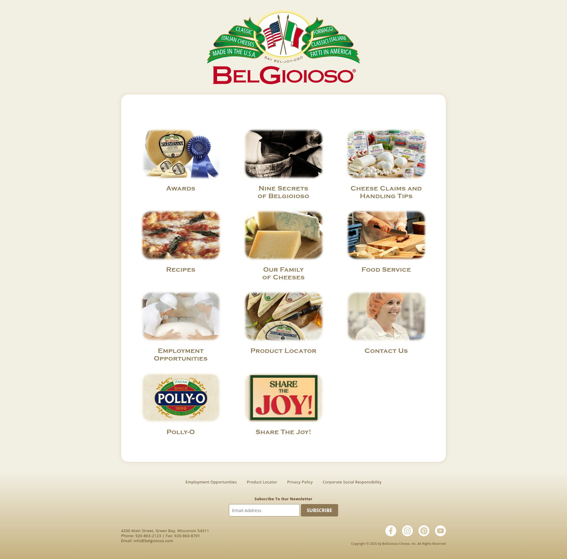 Screenshot of belgioioso.com