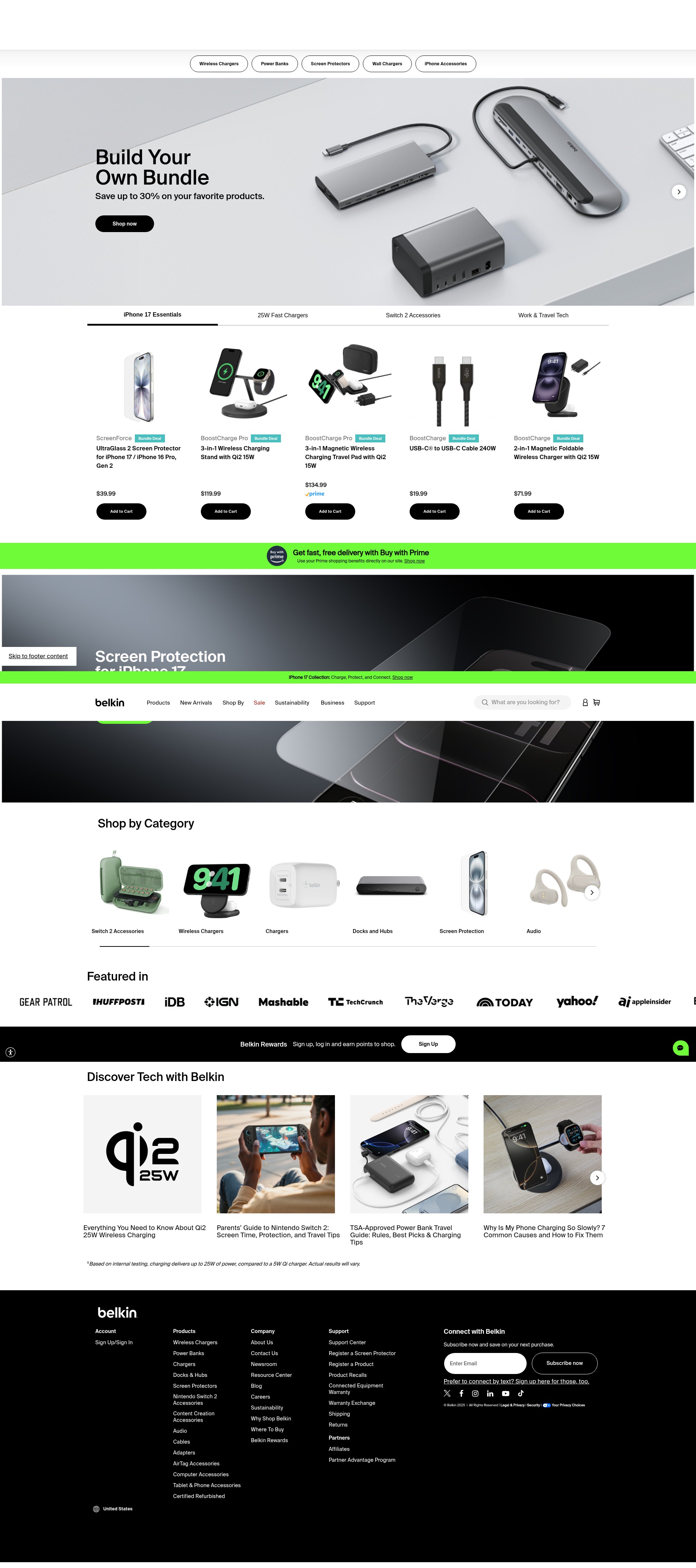 Screenshot of belkin.com