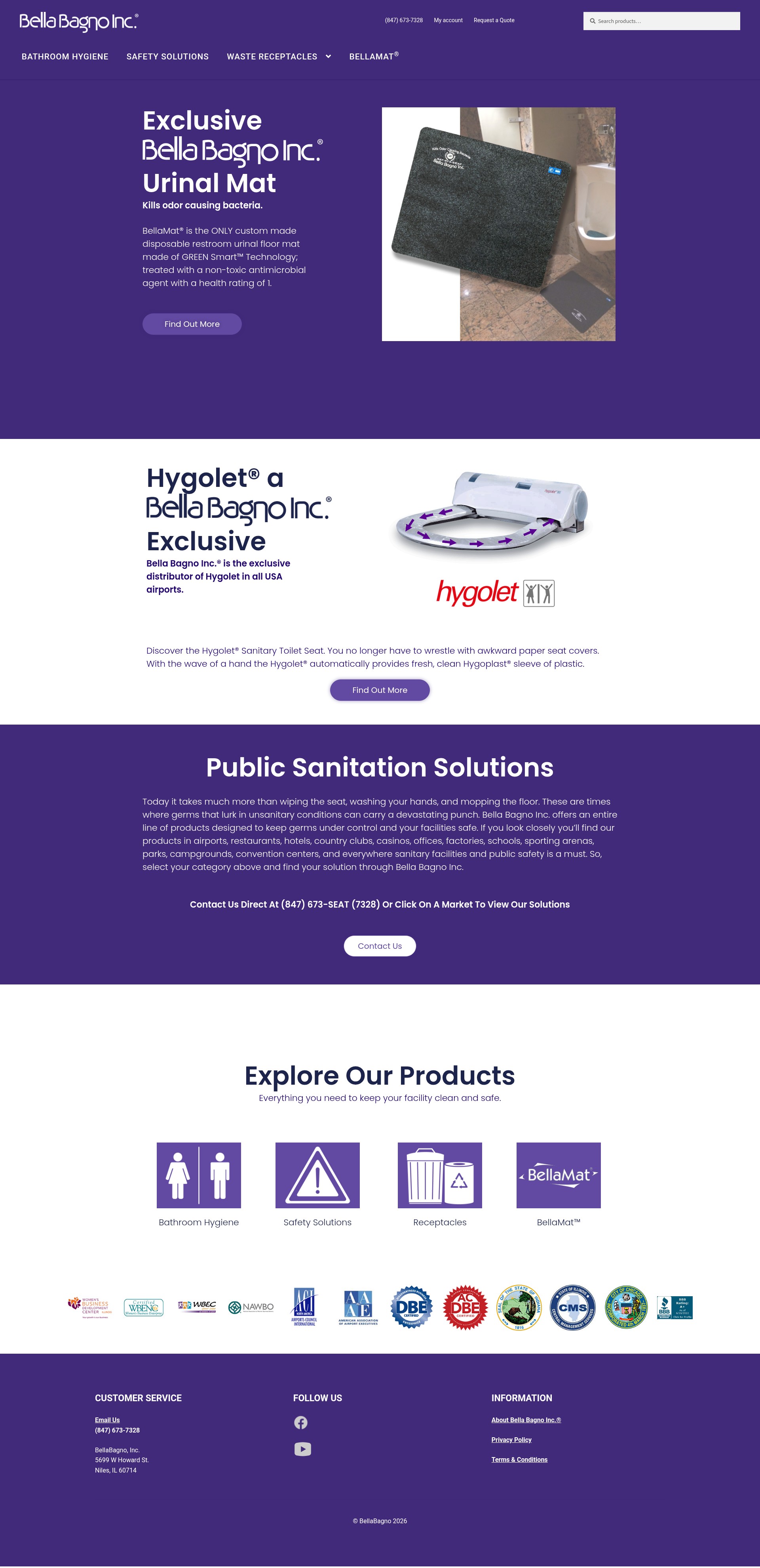 Screenshot of bellabagno.com