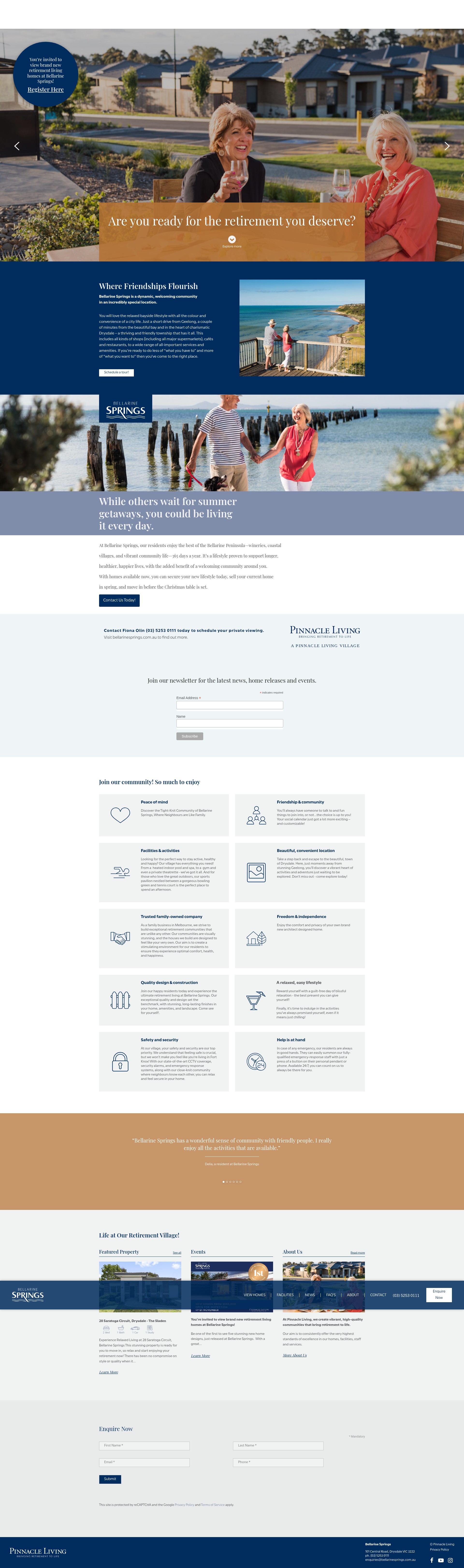 Screenshot of bellarinesprings.com.au