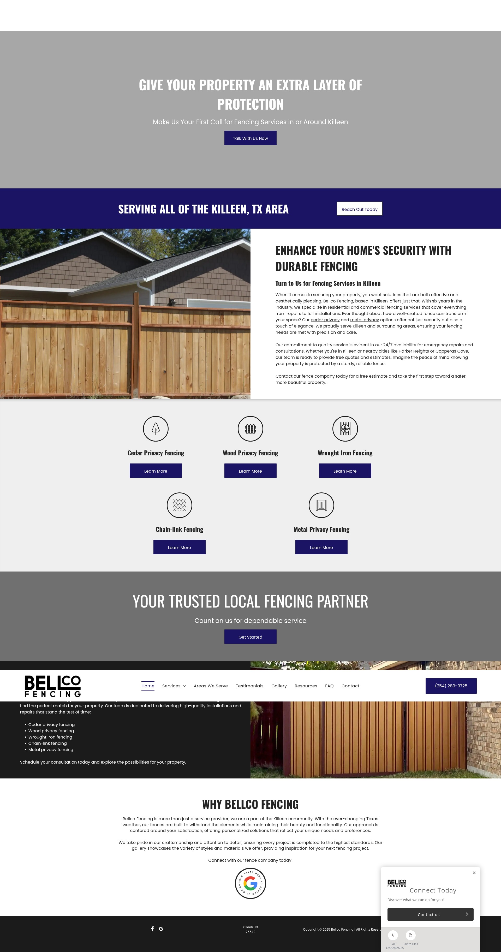 Screenshot of bellcofencing.com