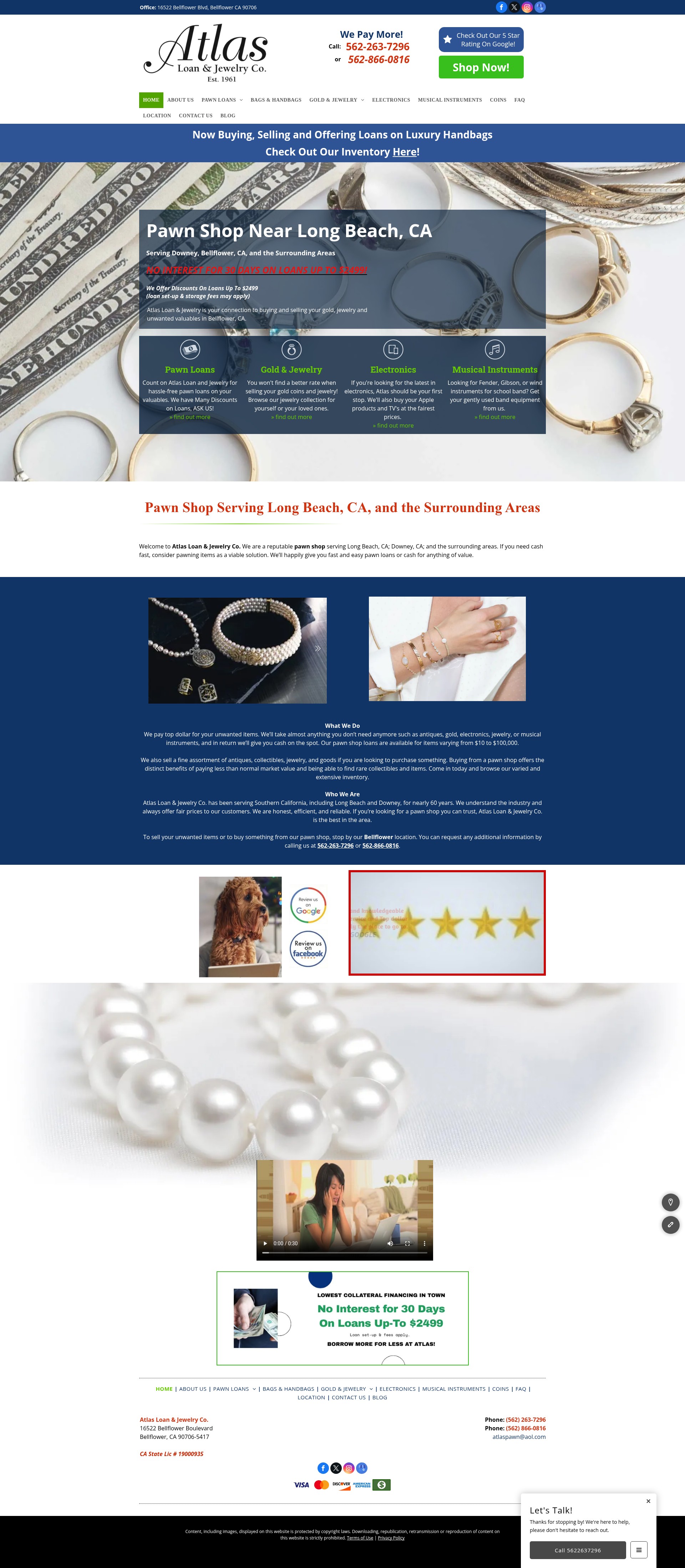 Screenshot of bellflowerpawnshop.com