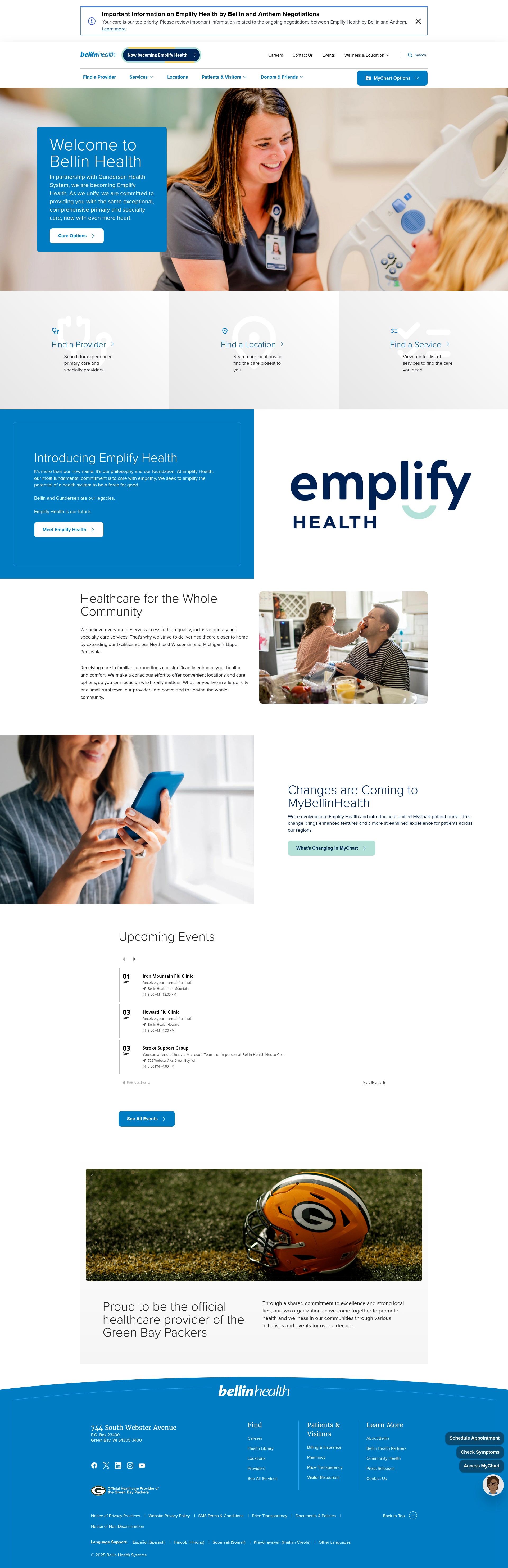 Screenshot of bellin.org