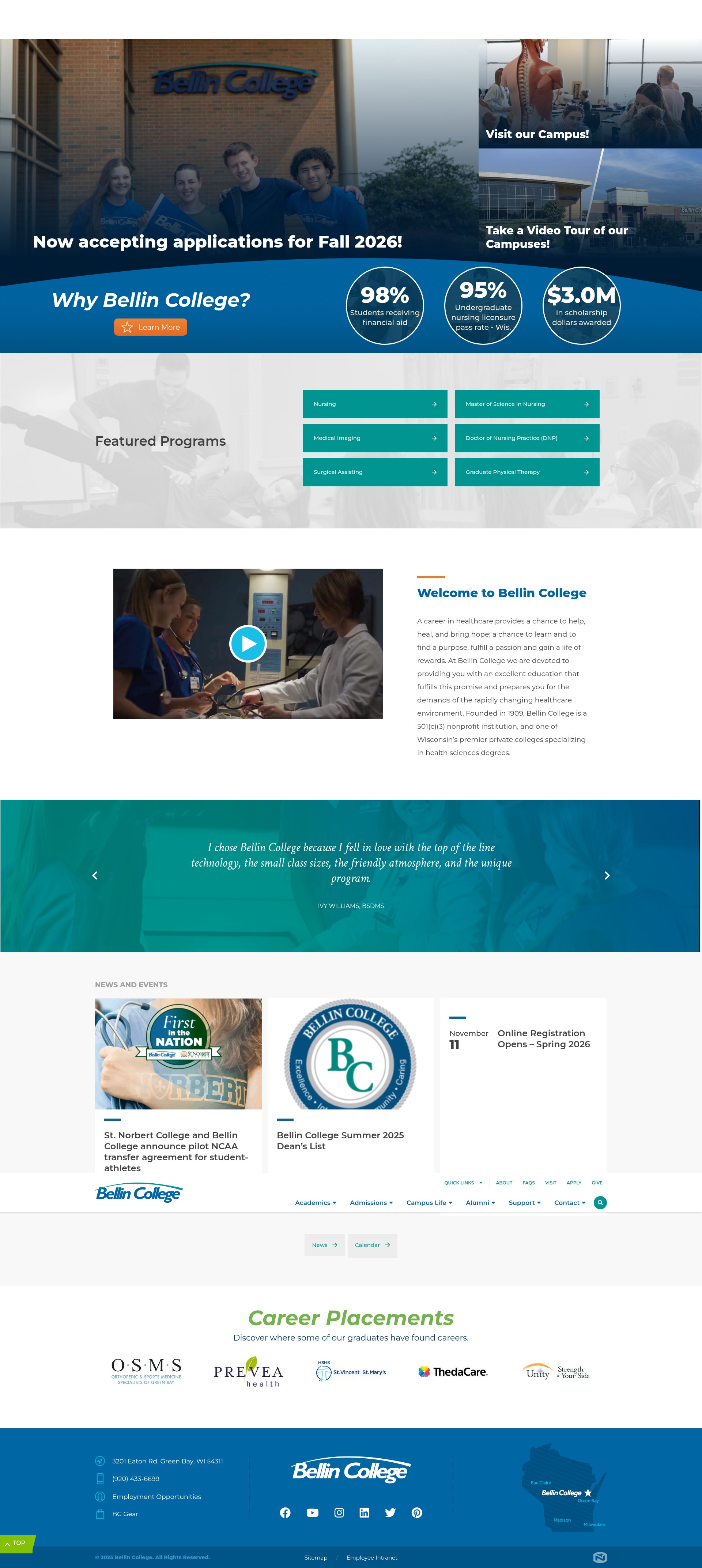 Screenshot of bellincollege.edu