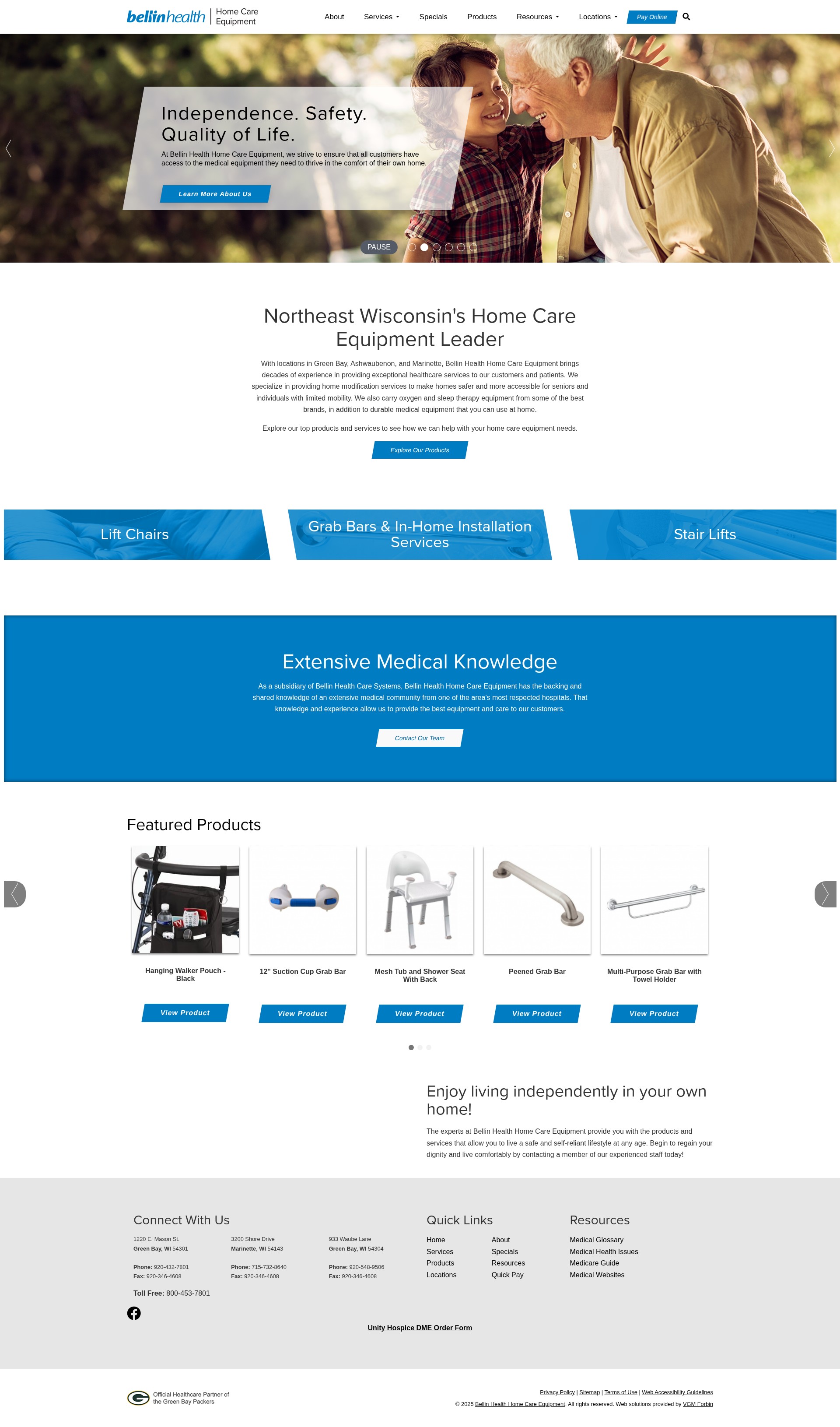 Screenshot of bellinequipment.org