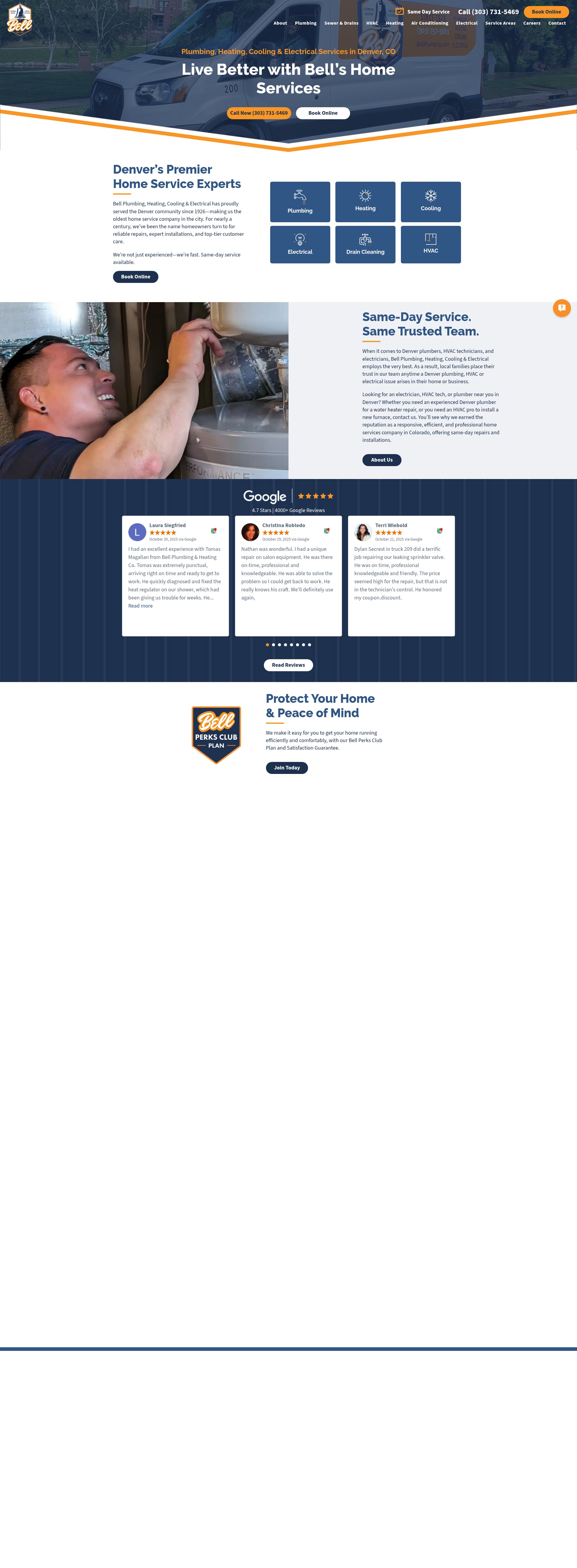 Screenshot of bellplumbing.com