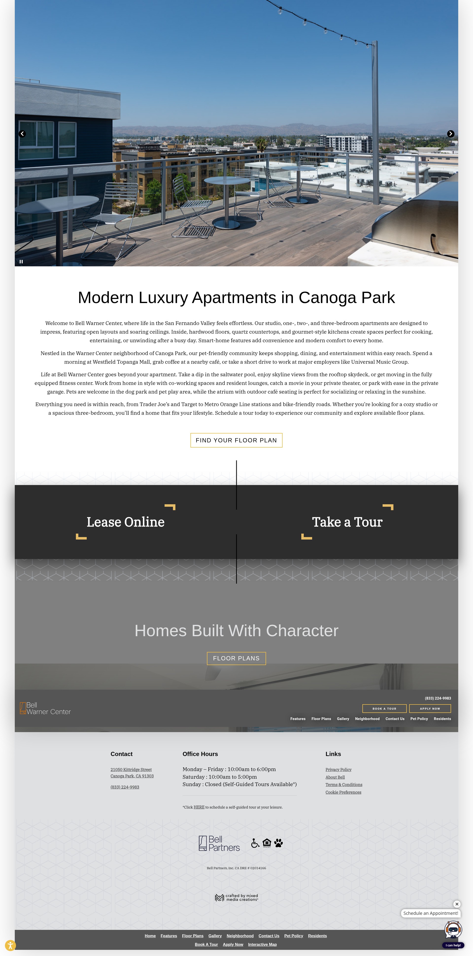 Screenshot of bellwarnercenter.com