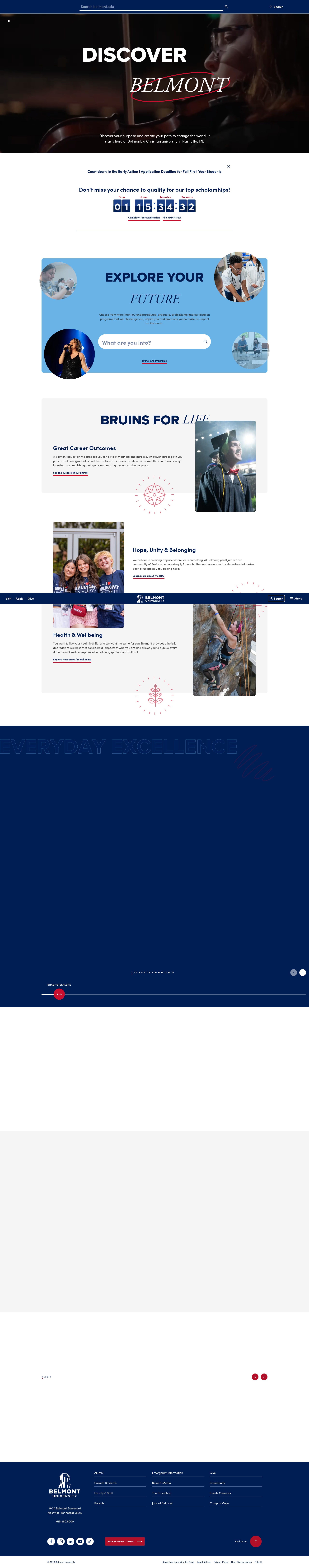Screenshot of belmont.edu