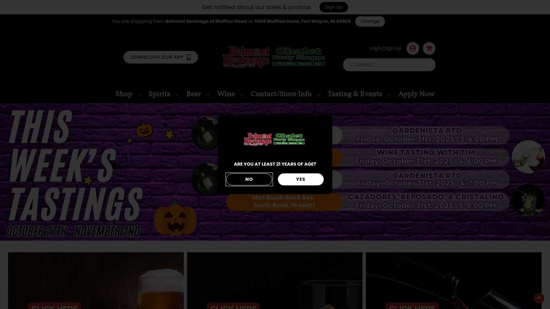 Screenshot of belmontbev.com