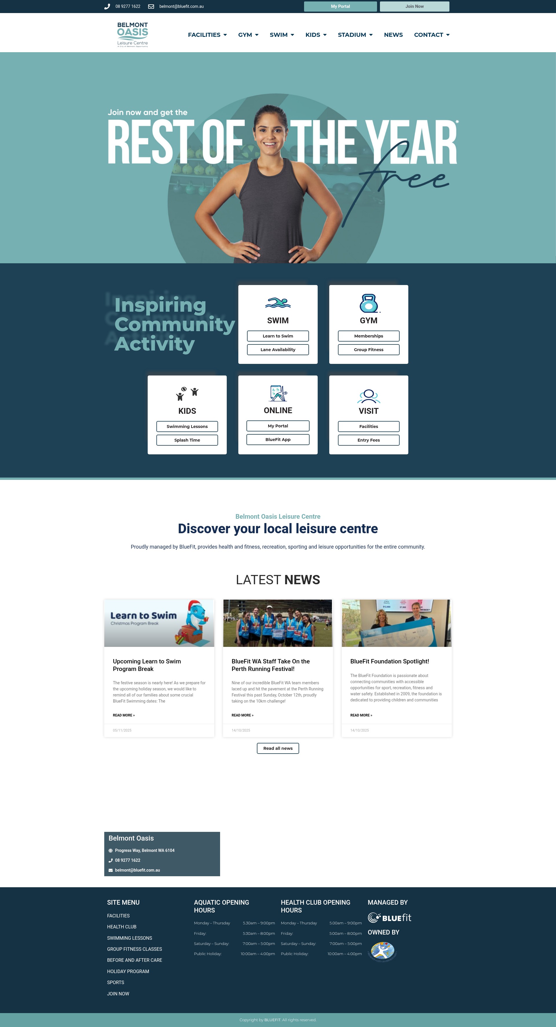 Screenshot of belmontoasis.com.au