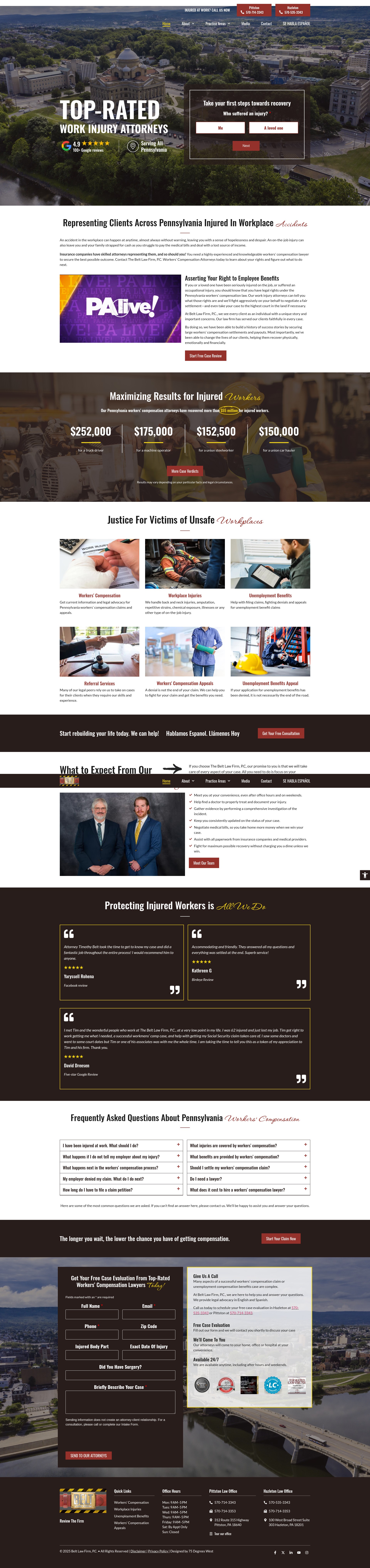 Screenshot of belt-law.com