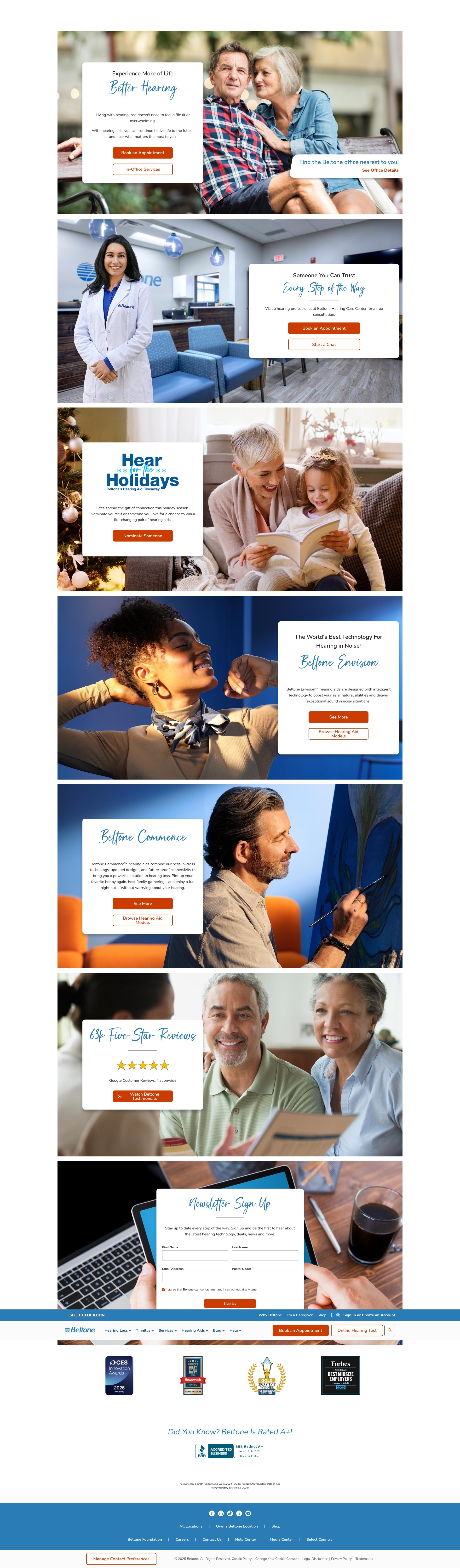 Screenshot of beltone.com