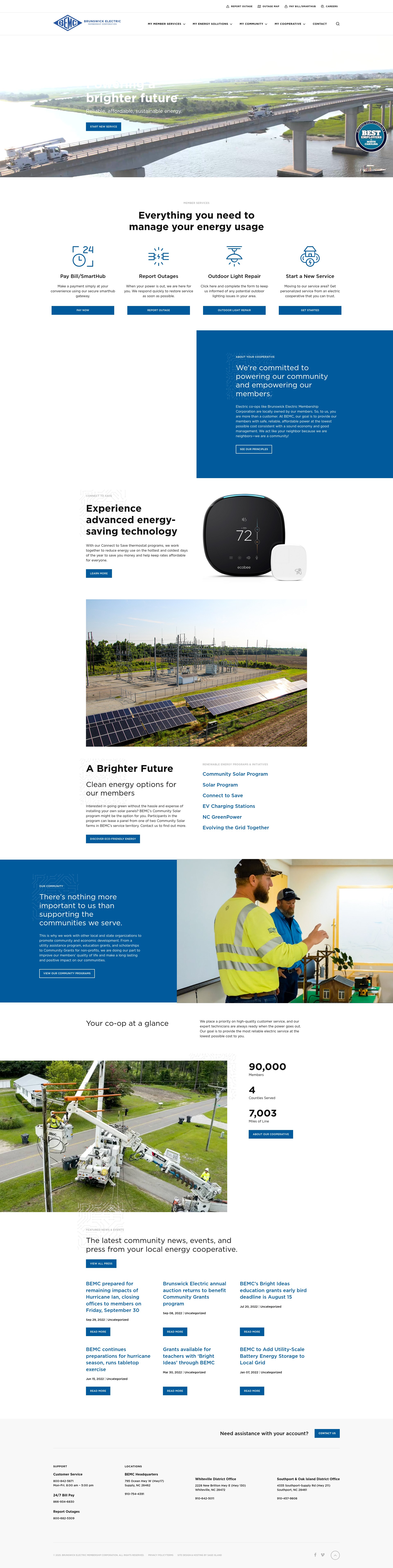 Screenshot of bemc.org