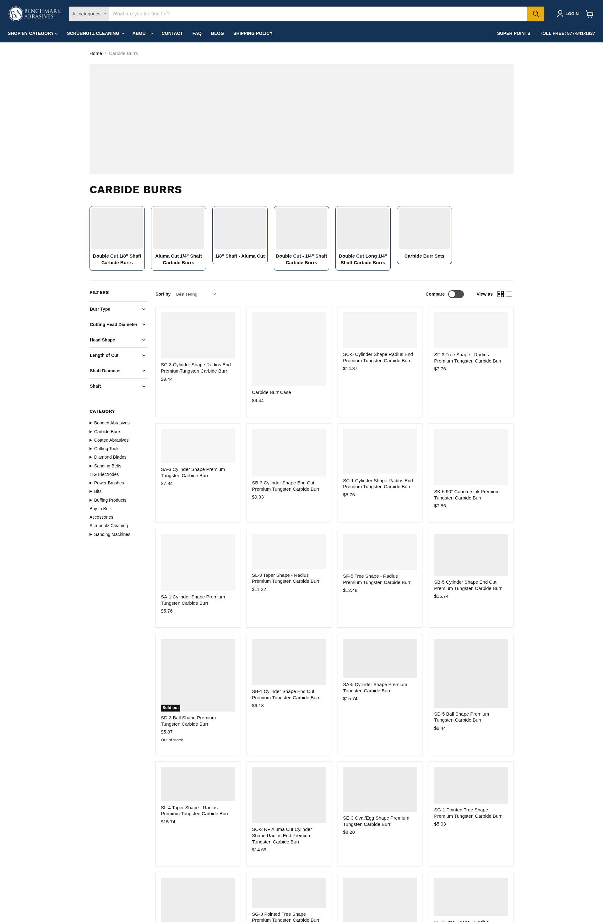 Screenshot of benchmarkabrasives.com