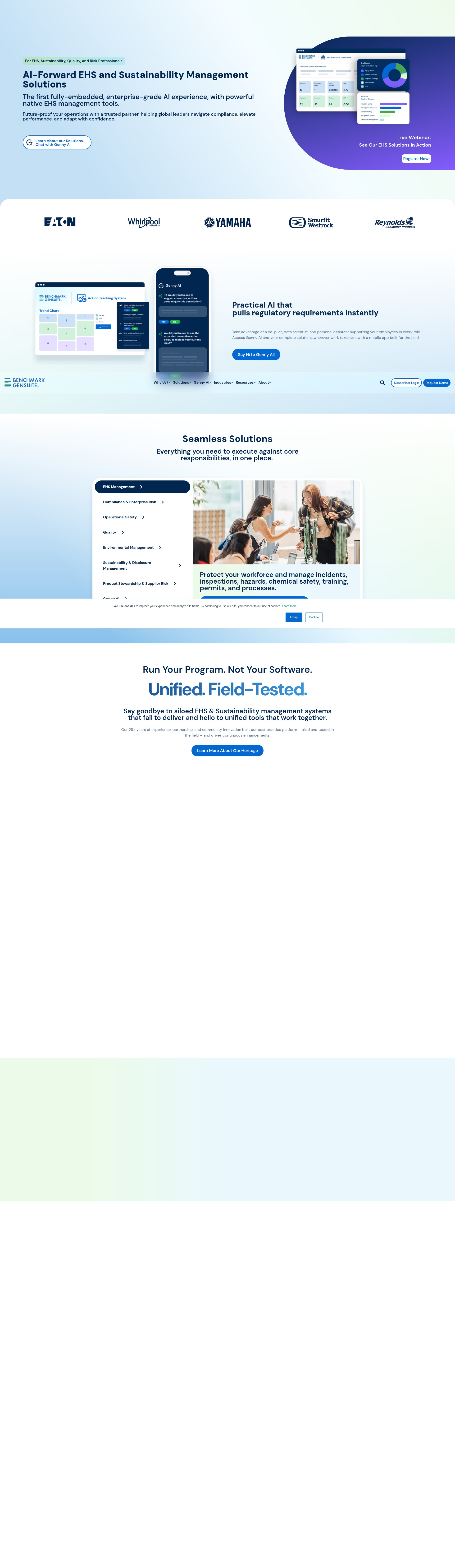 Screenshot of benchmarkgensuite.com