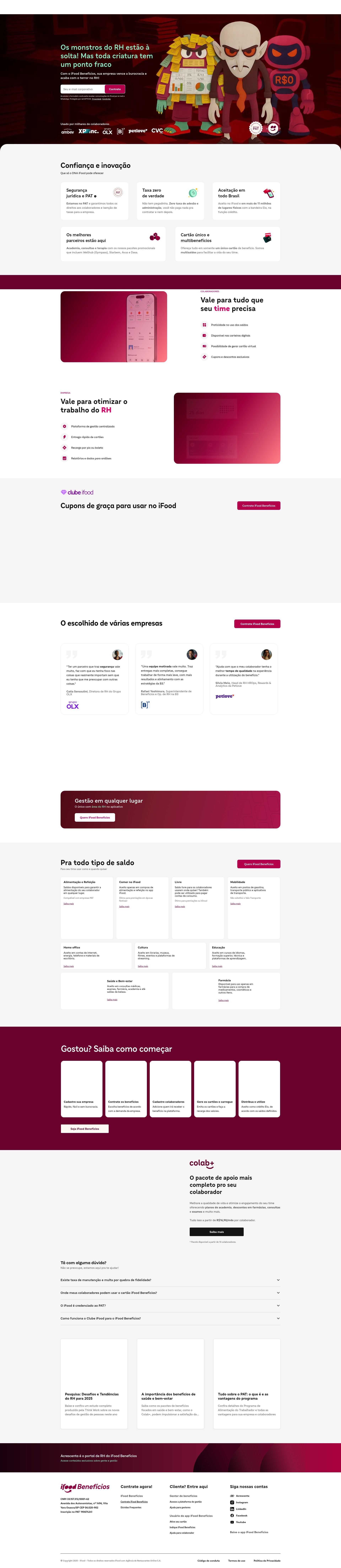 Screenshot of beneficios.ifood.com.br