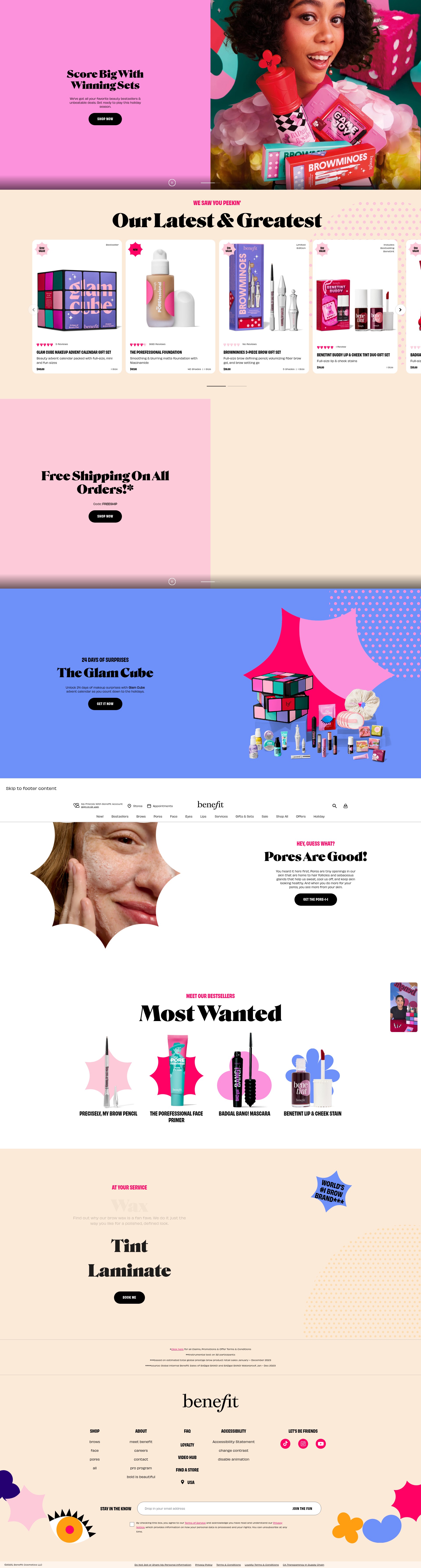 Screenshot of benefitcosmetics.com