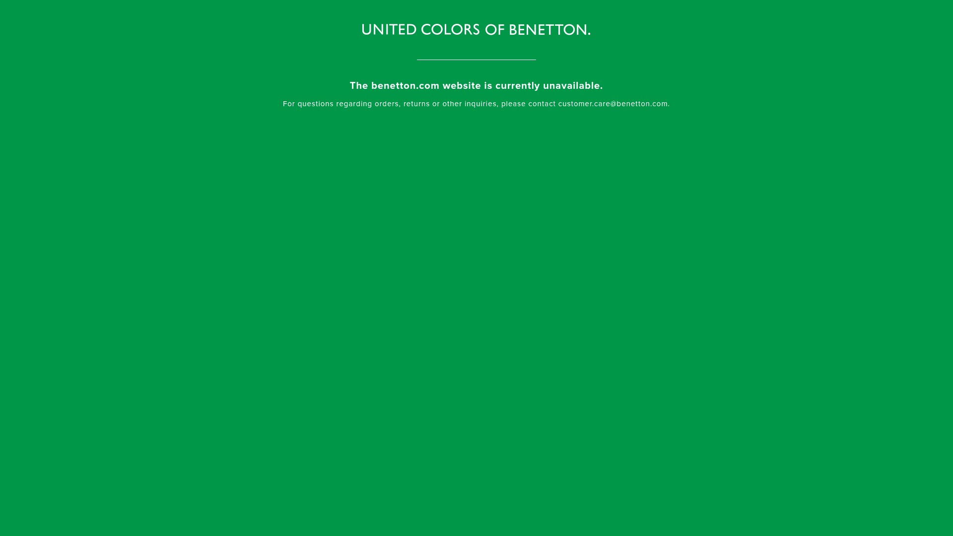 Screenshot of benetton.com