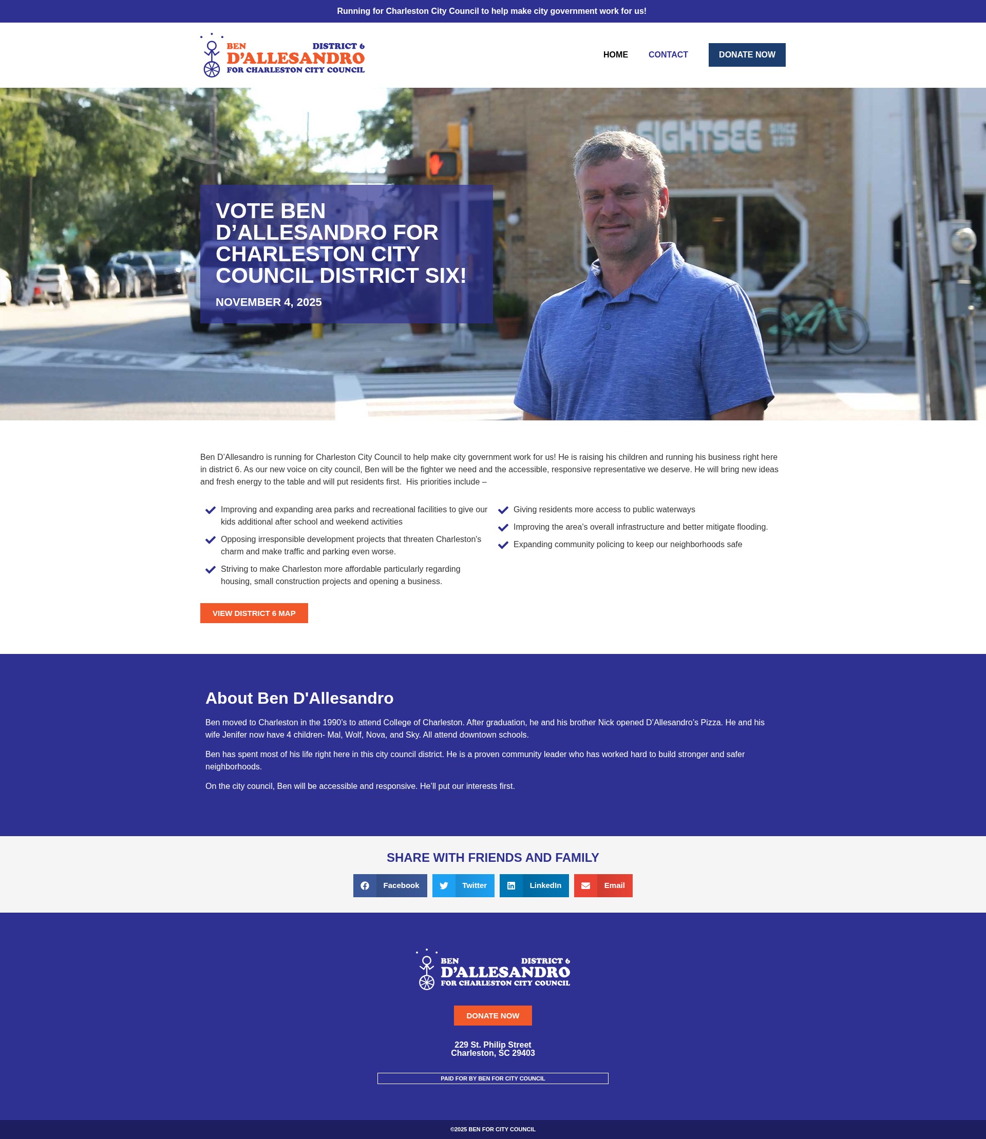 Screenshot of benforcharleston.com