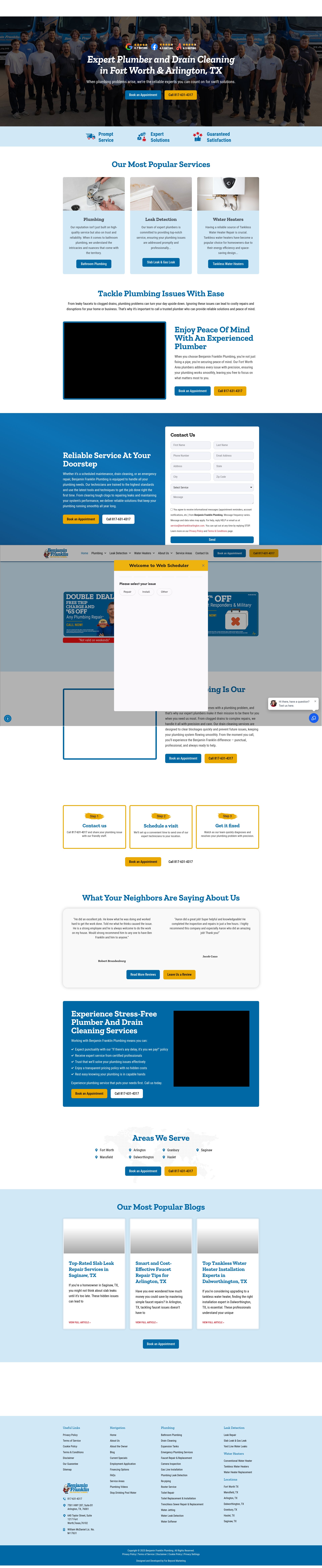Screenshot of benjaminfranklinplumbingfortworth.com