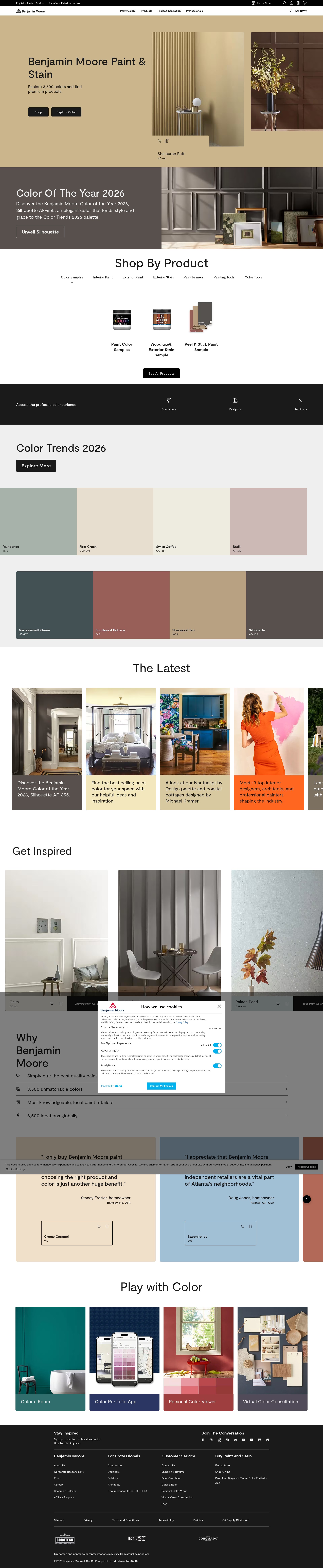 Screenshot of benjaminmoore.com