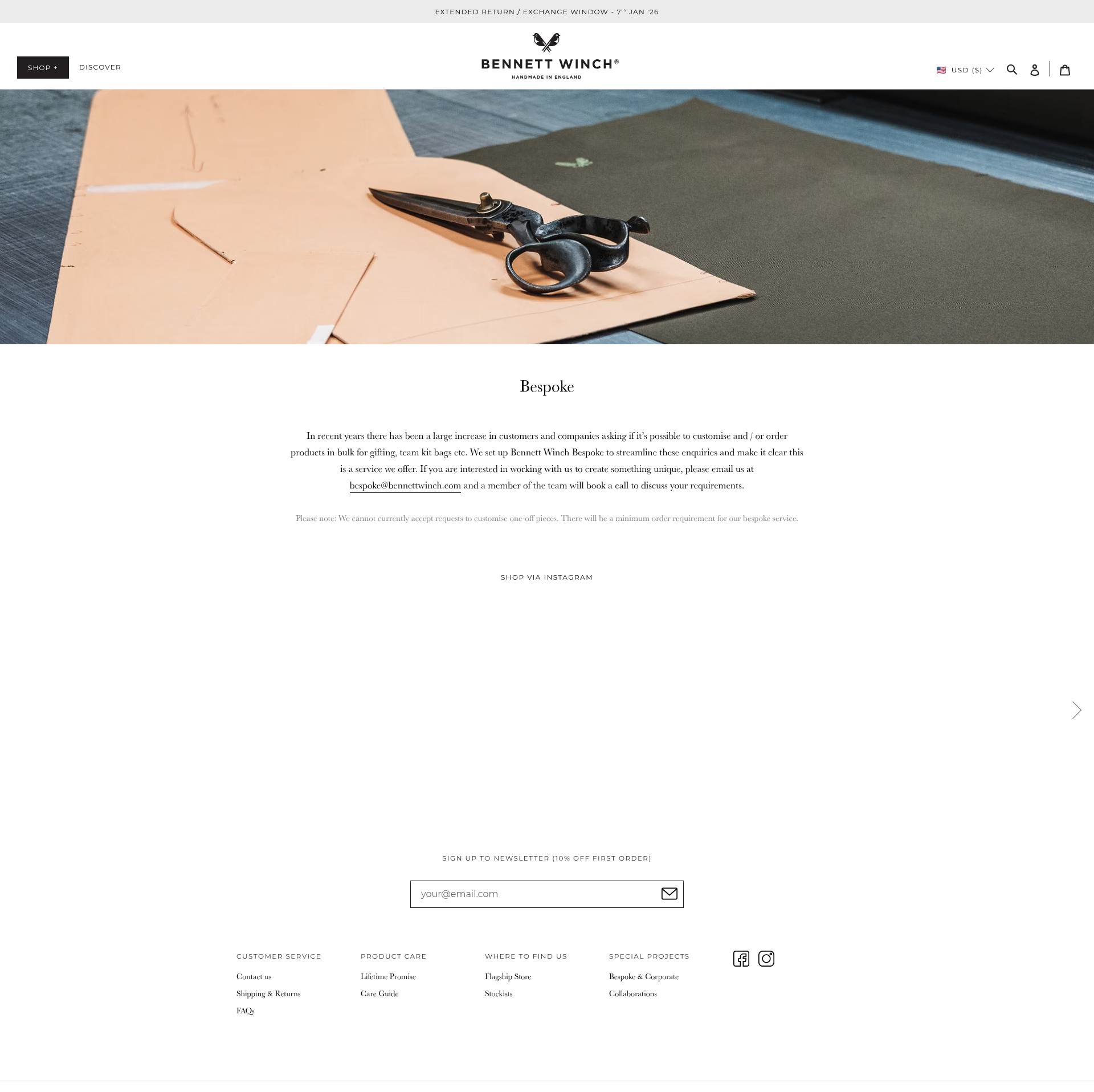 Screenshot of bennettwinch.com