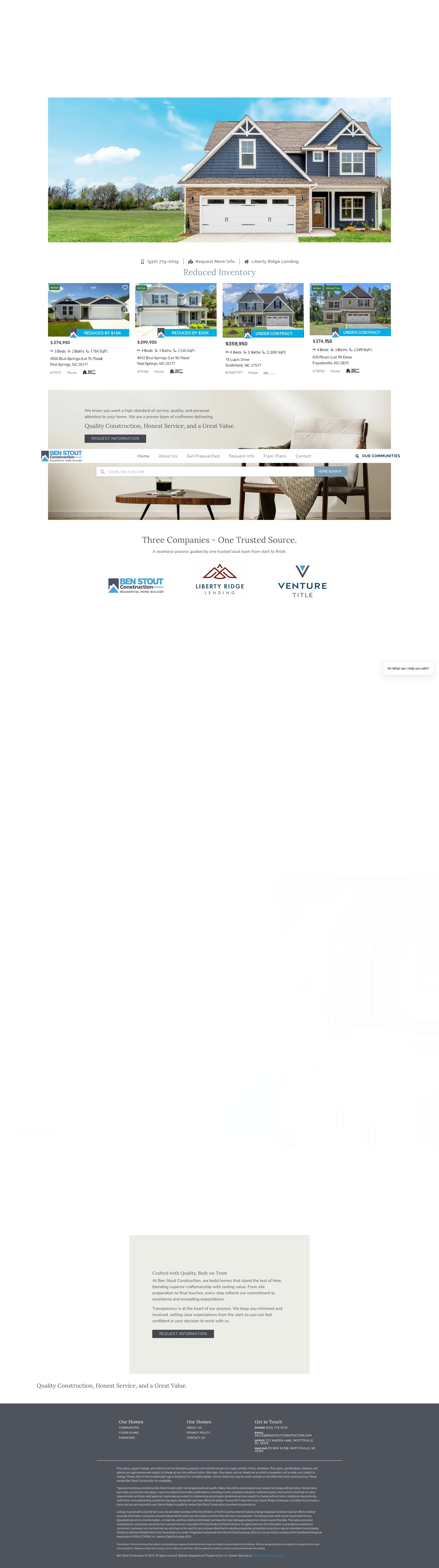Screenshot of benstoutconstruction.com