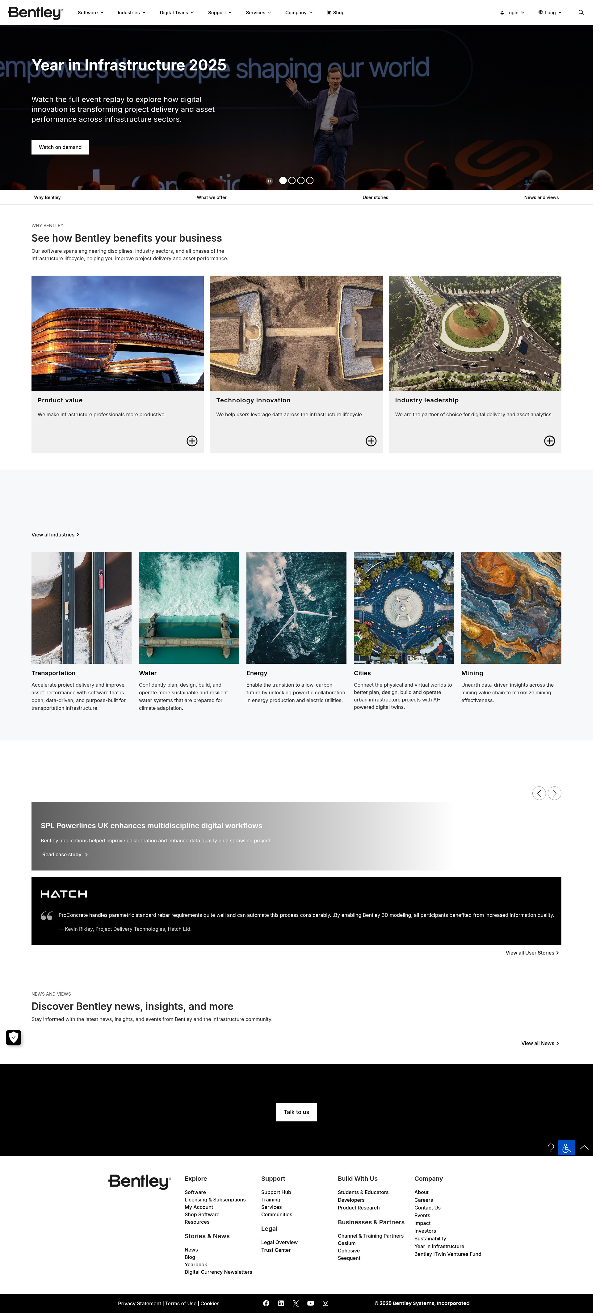 Screenshot of bentley.com