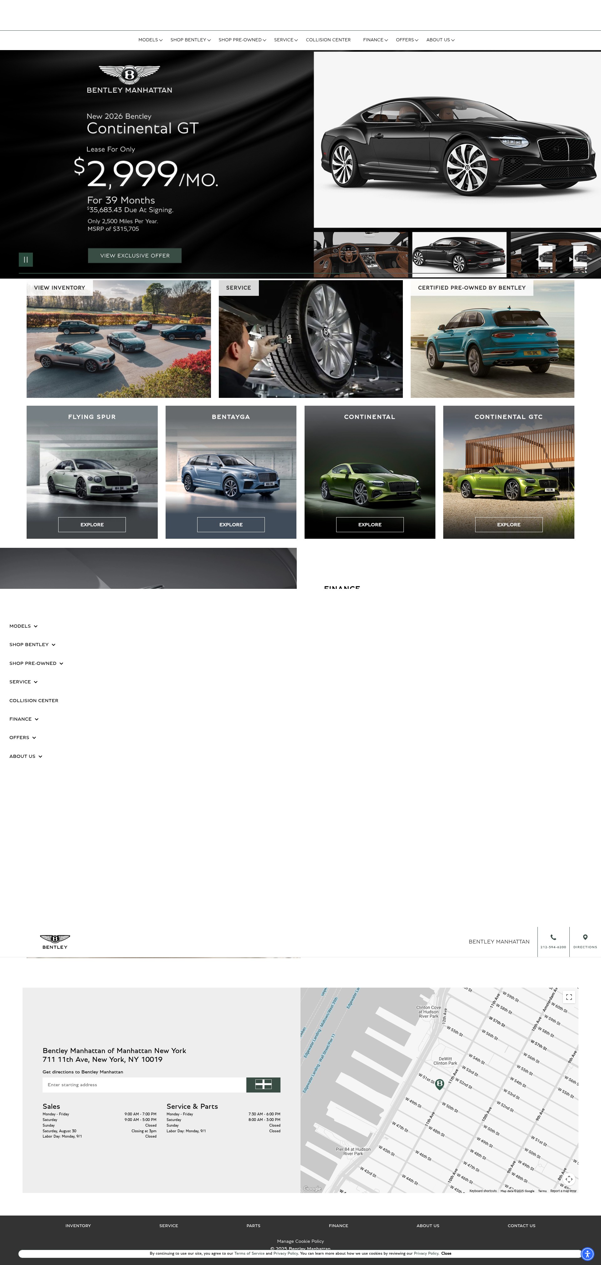 Screenshot of bentleymanhattan.com