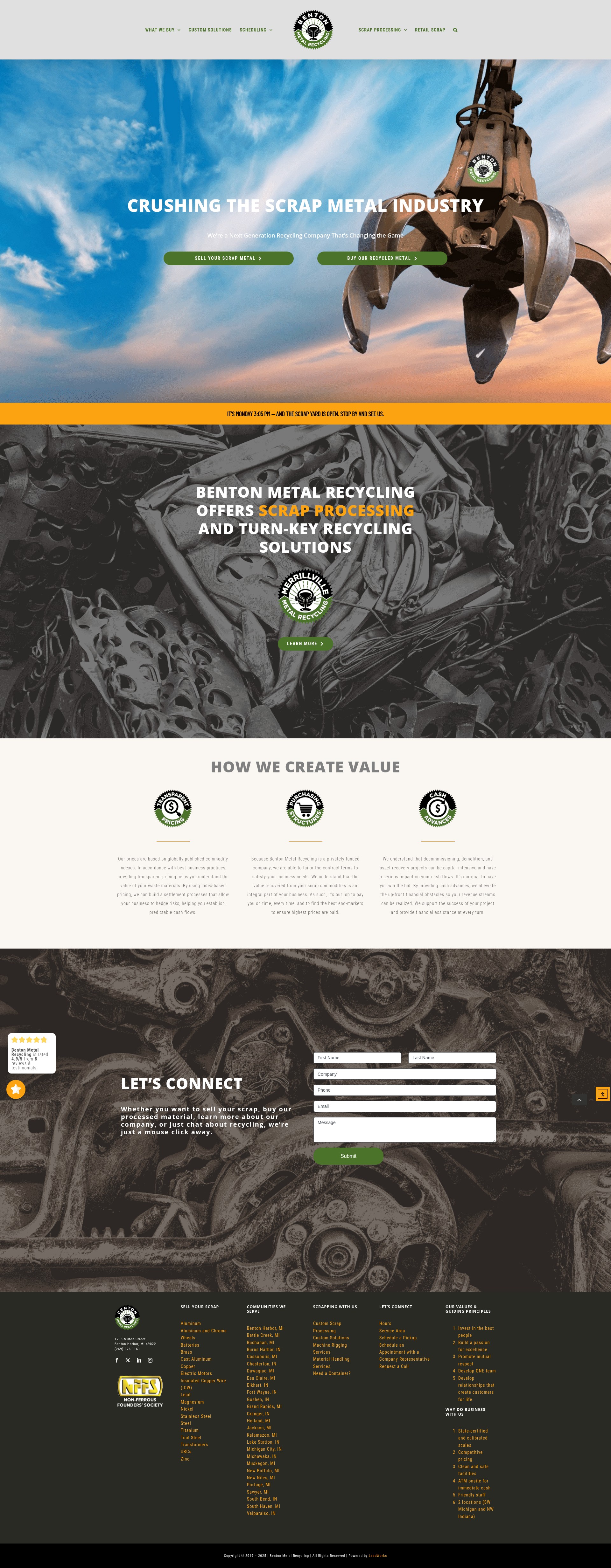 Screenshot of bentonmetalrecycling.com
