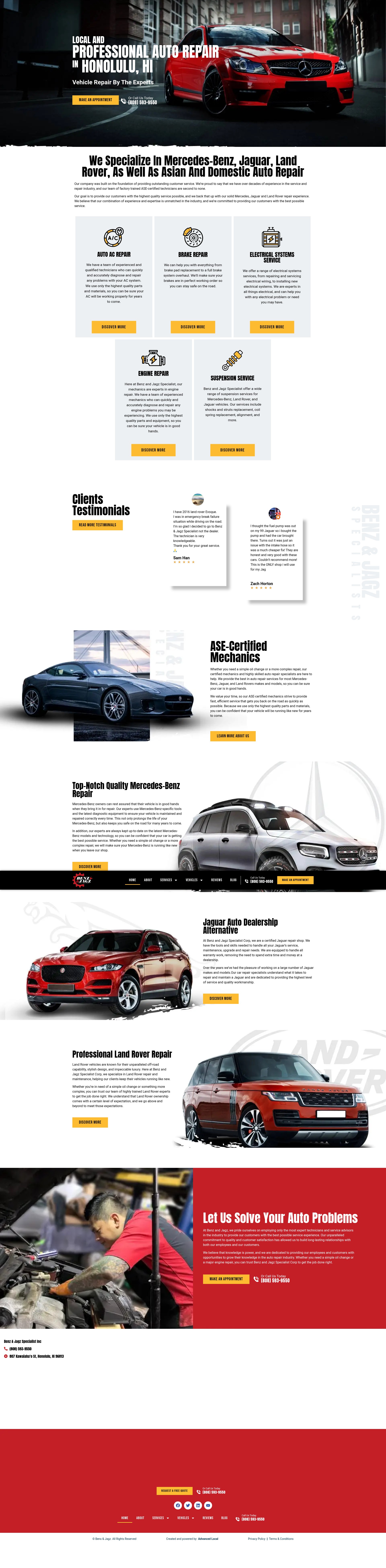Screenshot of benzandjagz.com