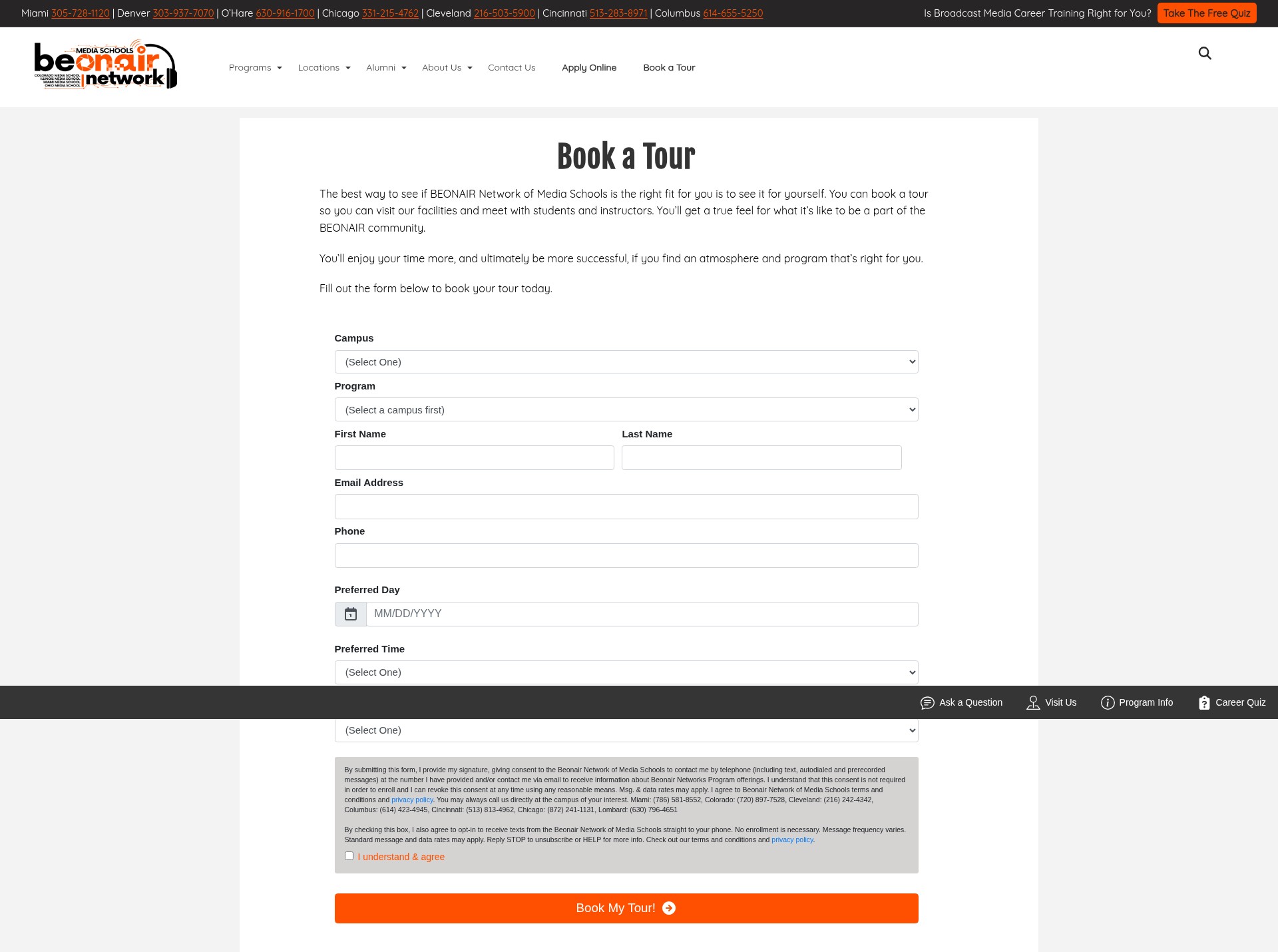 Screenshot of beonair.com
