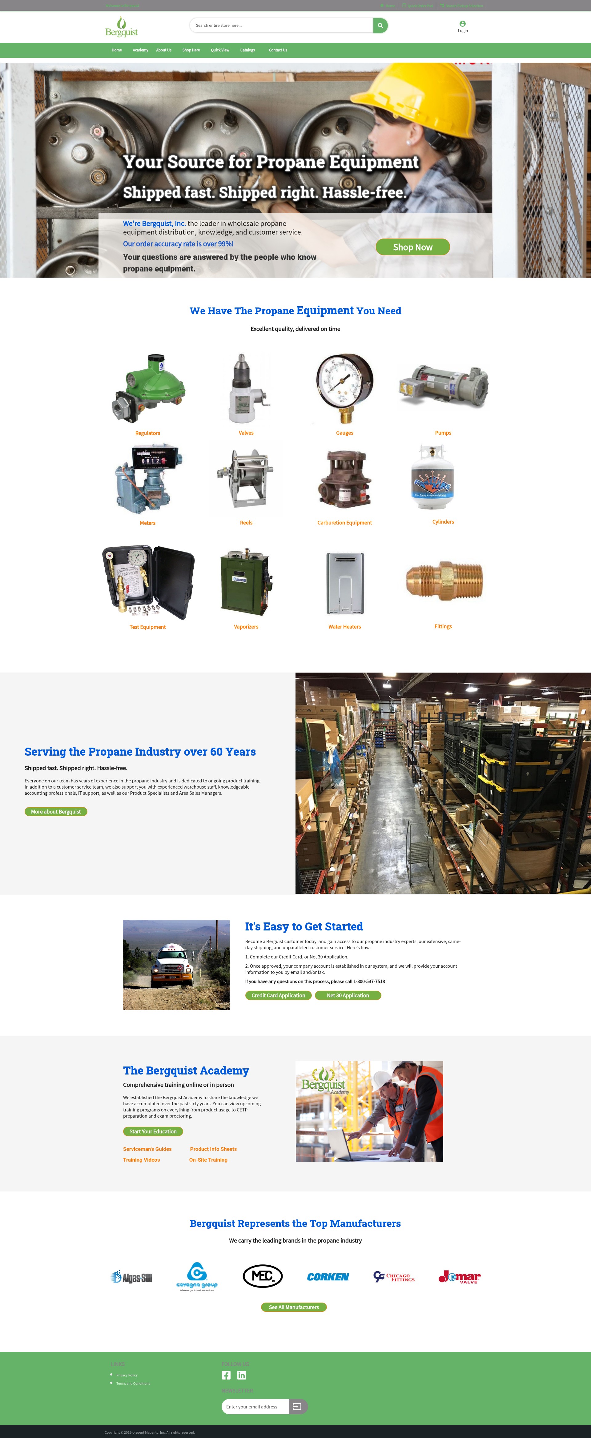 Screenshot of bergquistinc.com