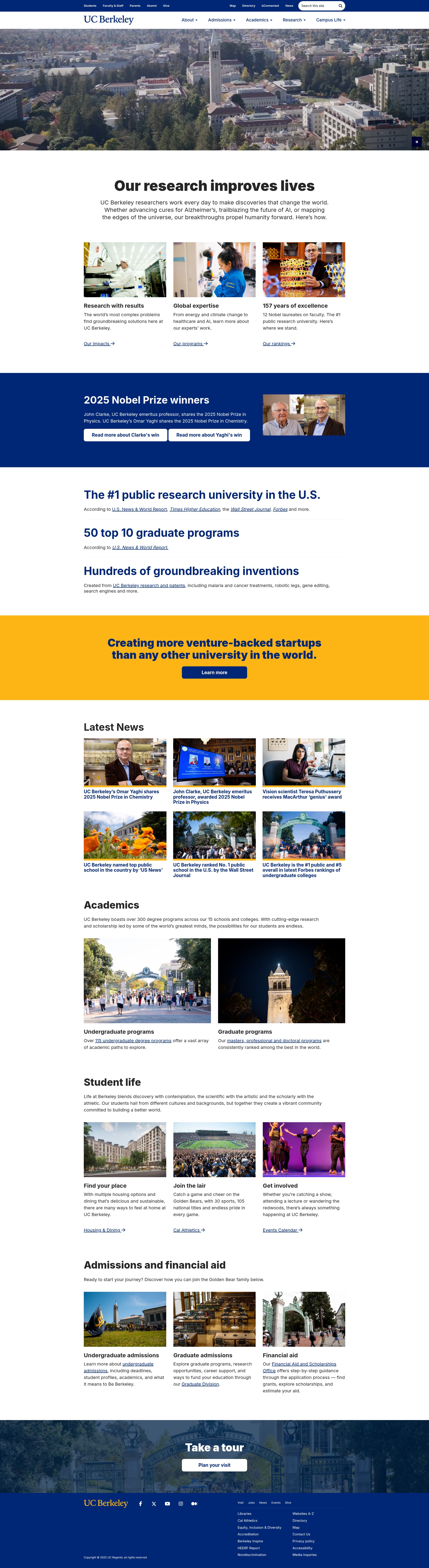Screenshot of berkeley.edu