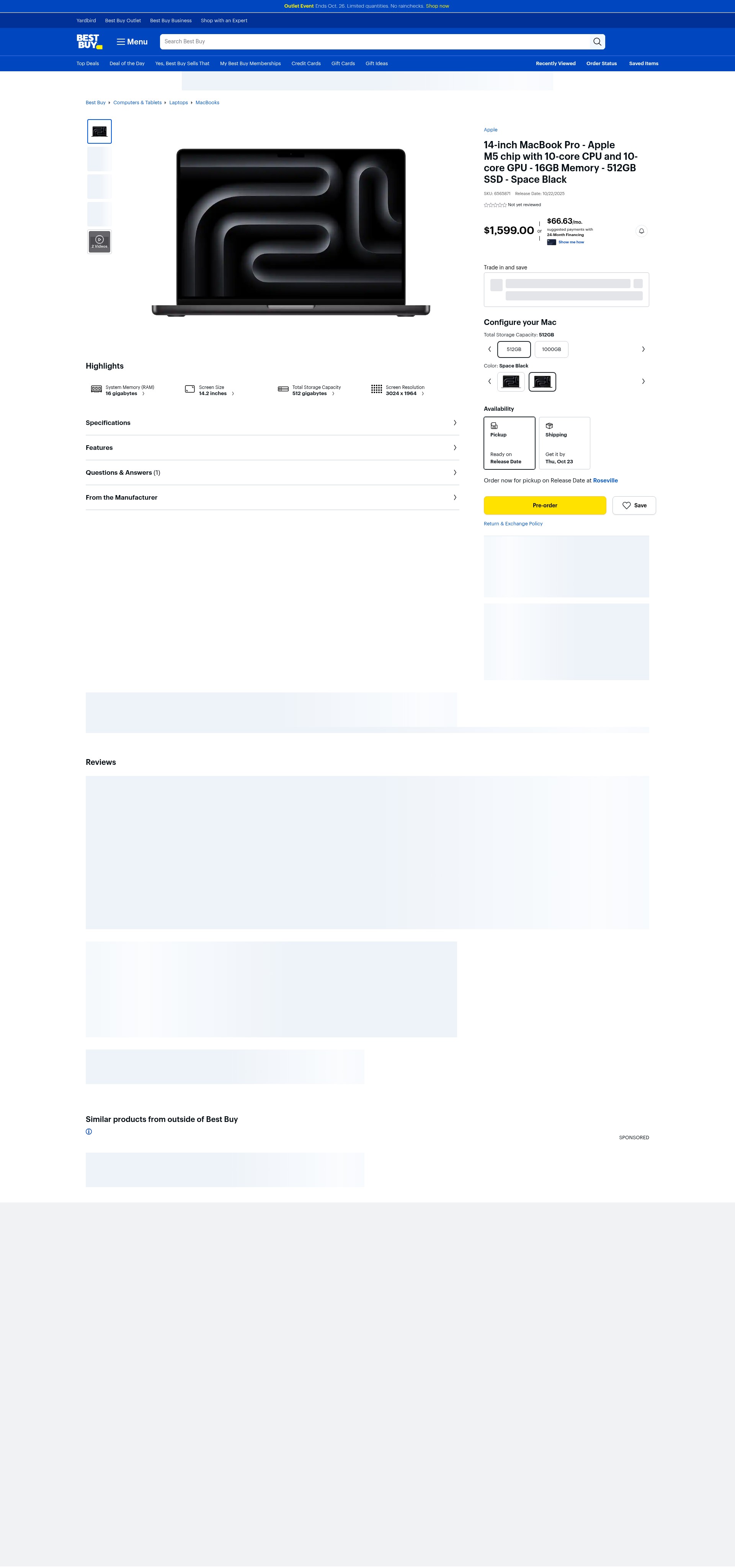 Screenshot of bestbuy.com