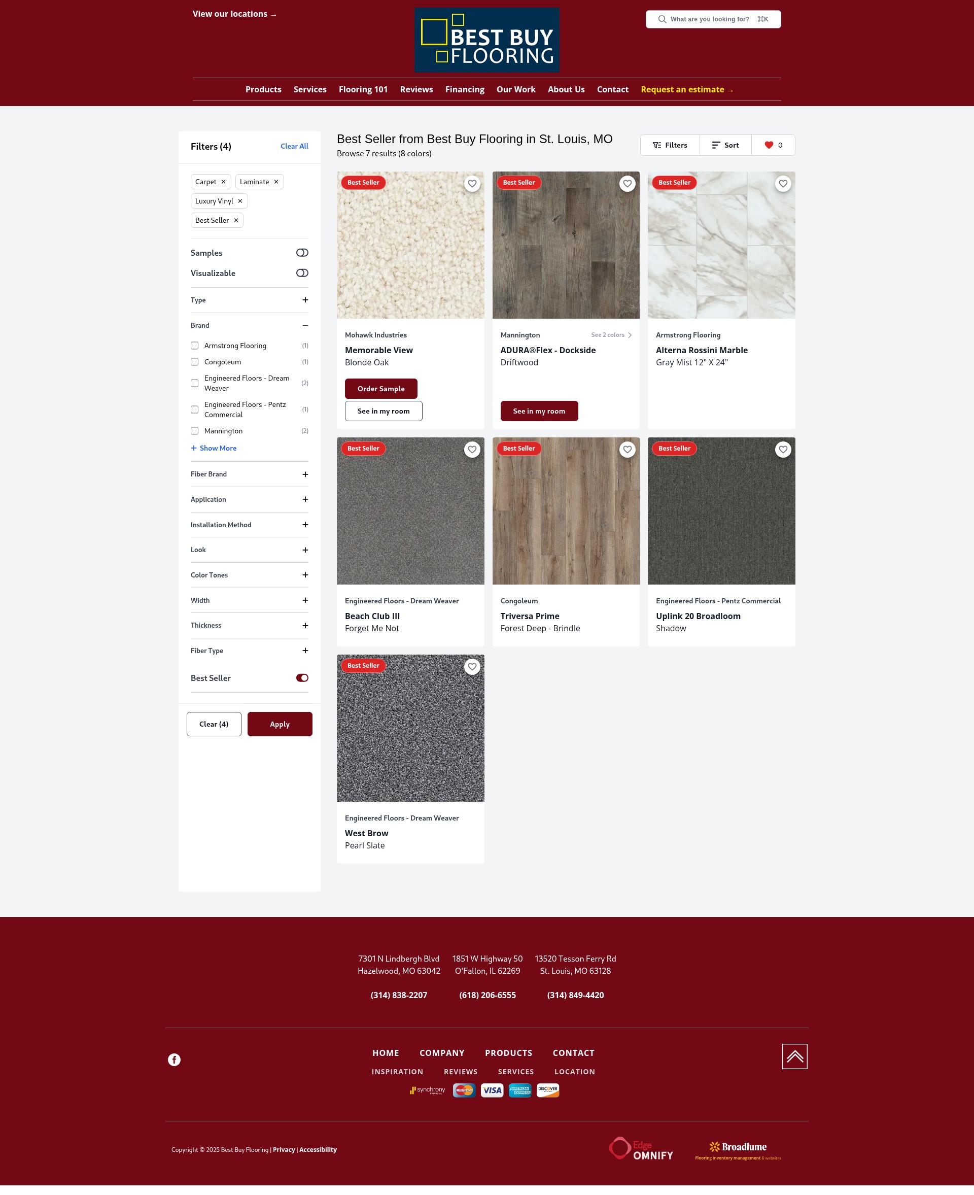 Screenshot of bestbuyflooringstl.com