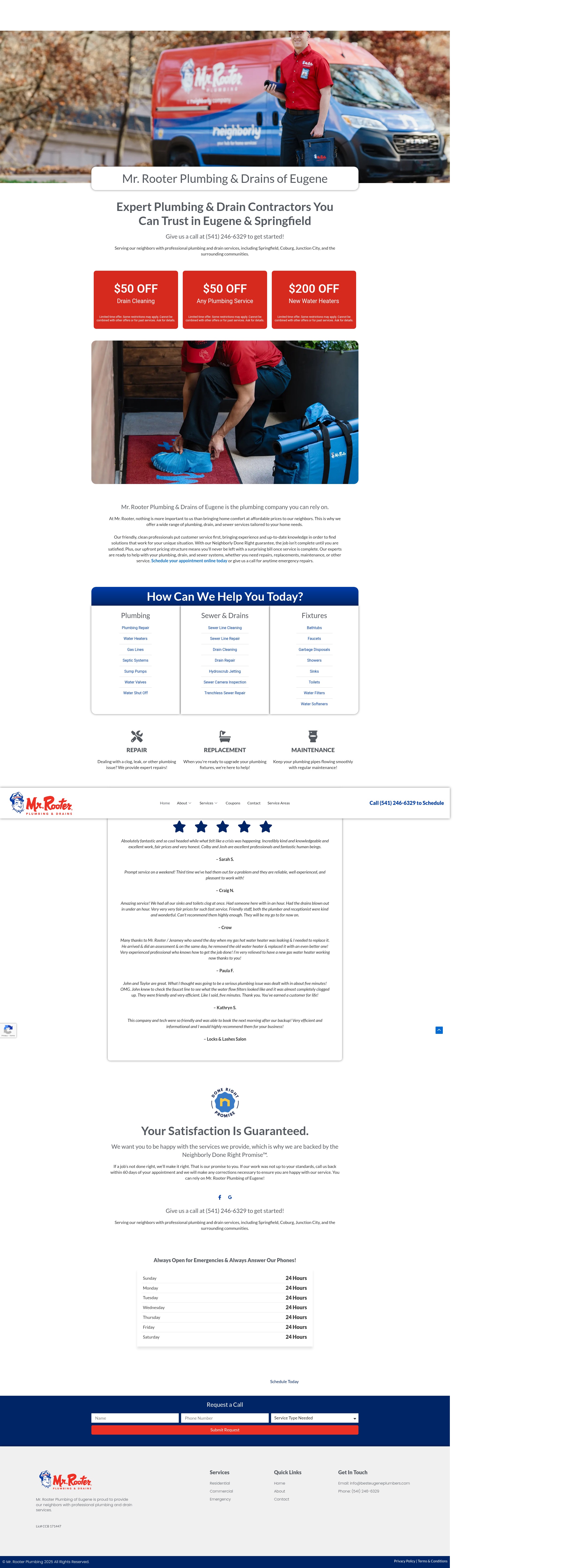 Screenshot of besteugeneplumbers.com
