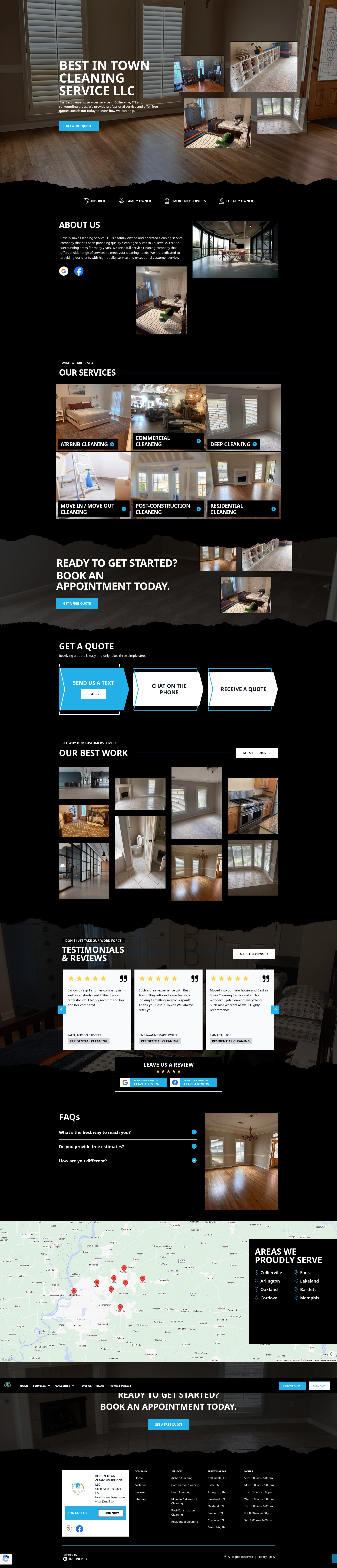 Screenshot of bestintowncleaningservice.com